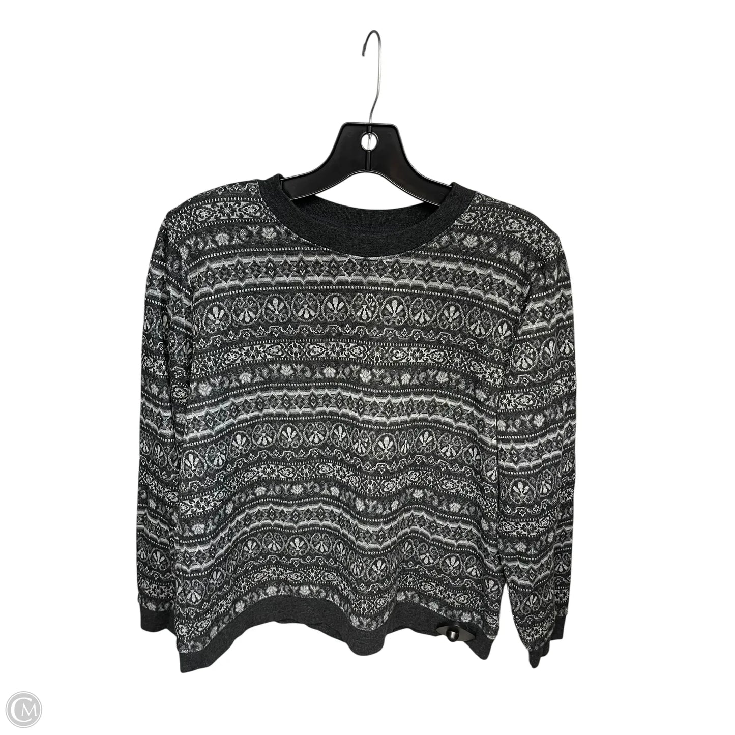 Sweater By Cathy Daniels In Black & Grey, Size: M