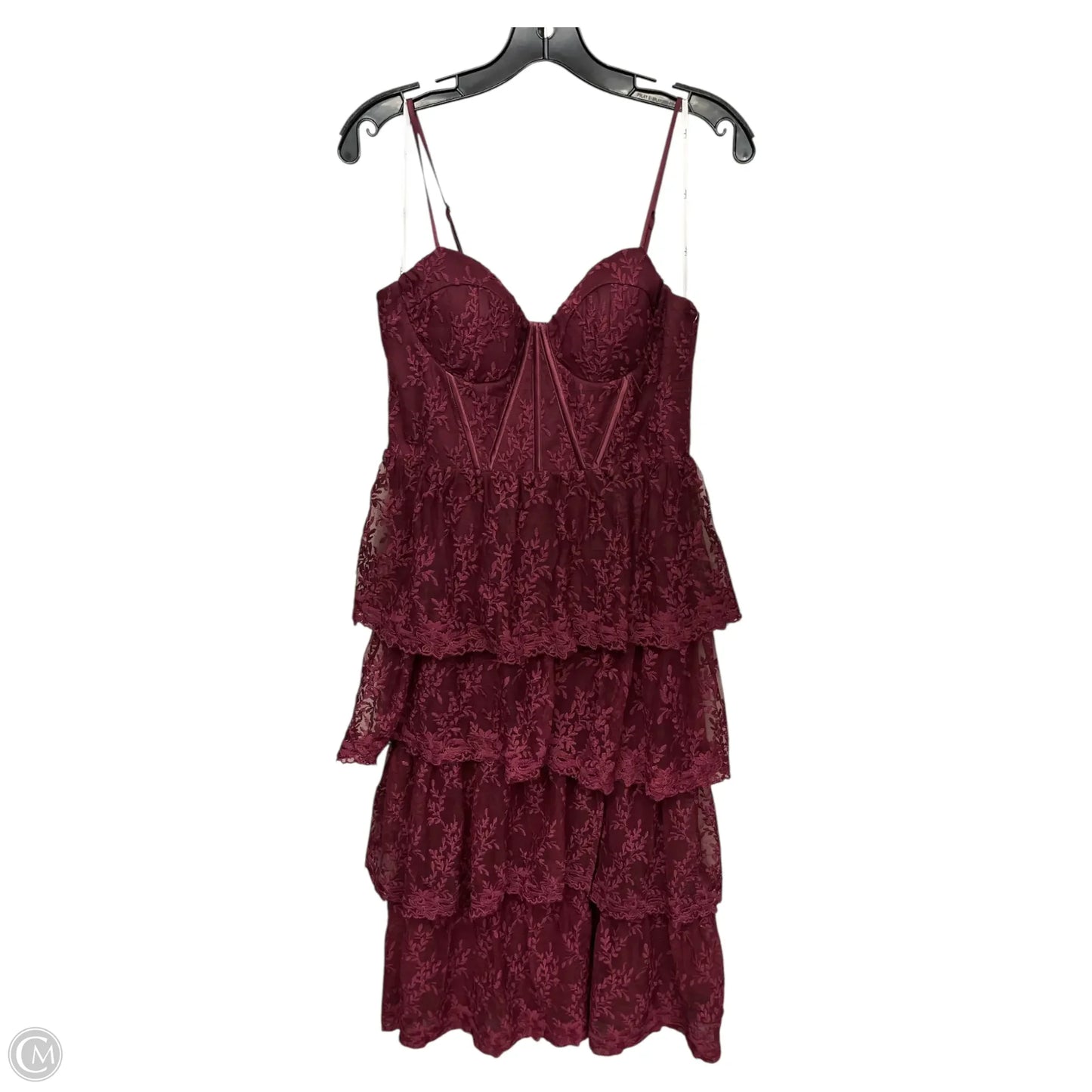 Dress Party Long By Lulus In Maroon, Size: L