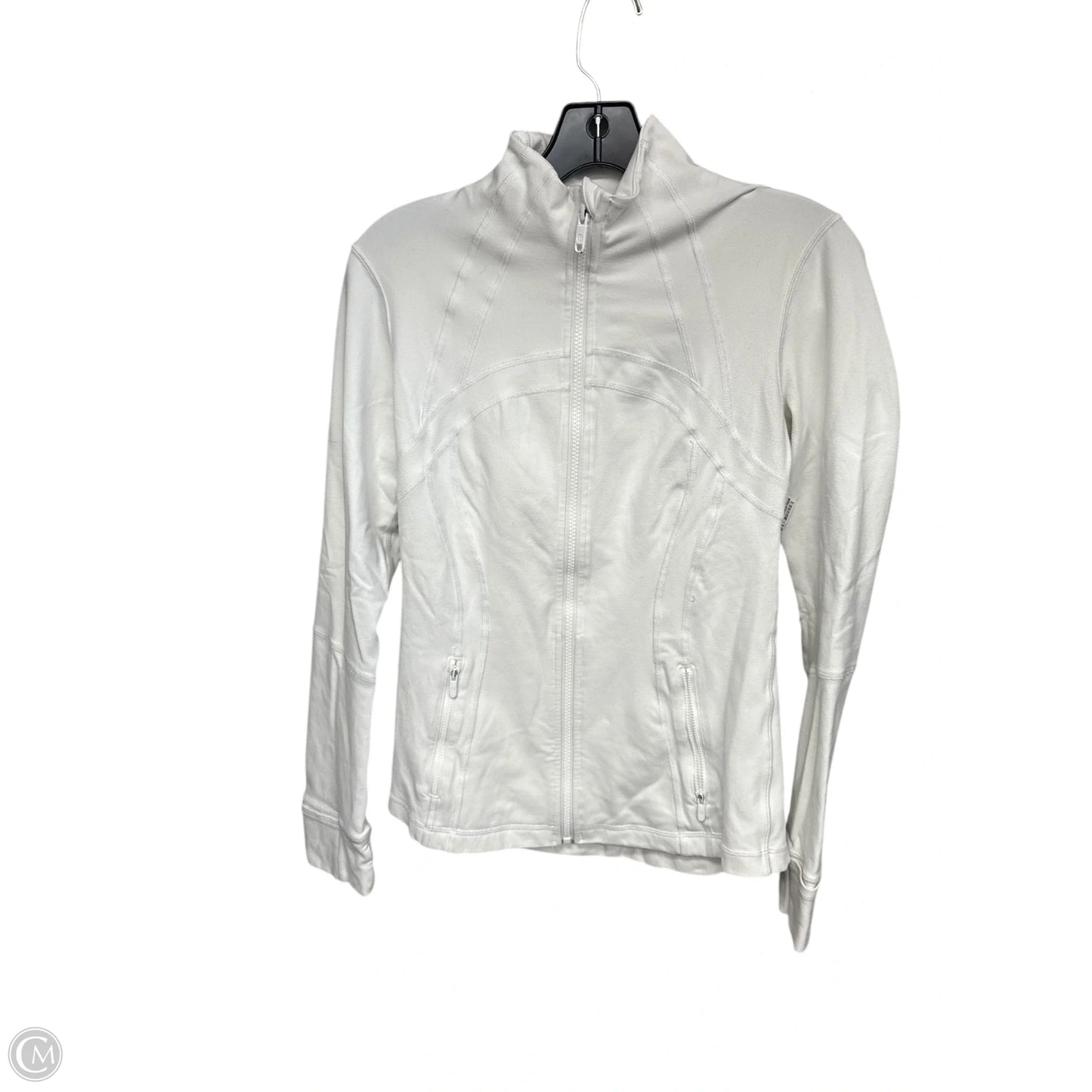 Athletic Jacket By Lululemon In White, Size: 8