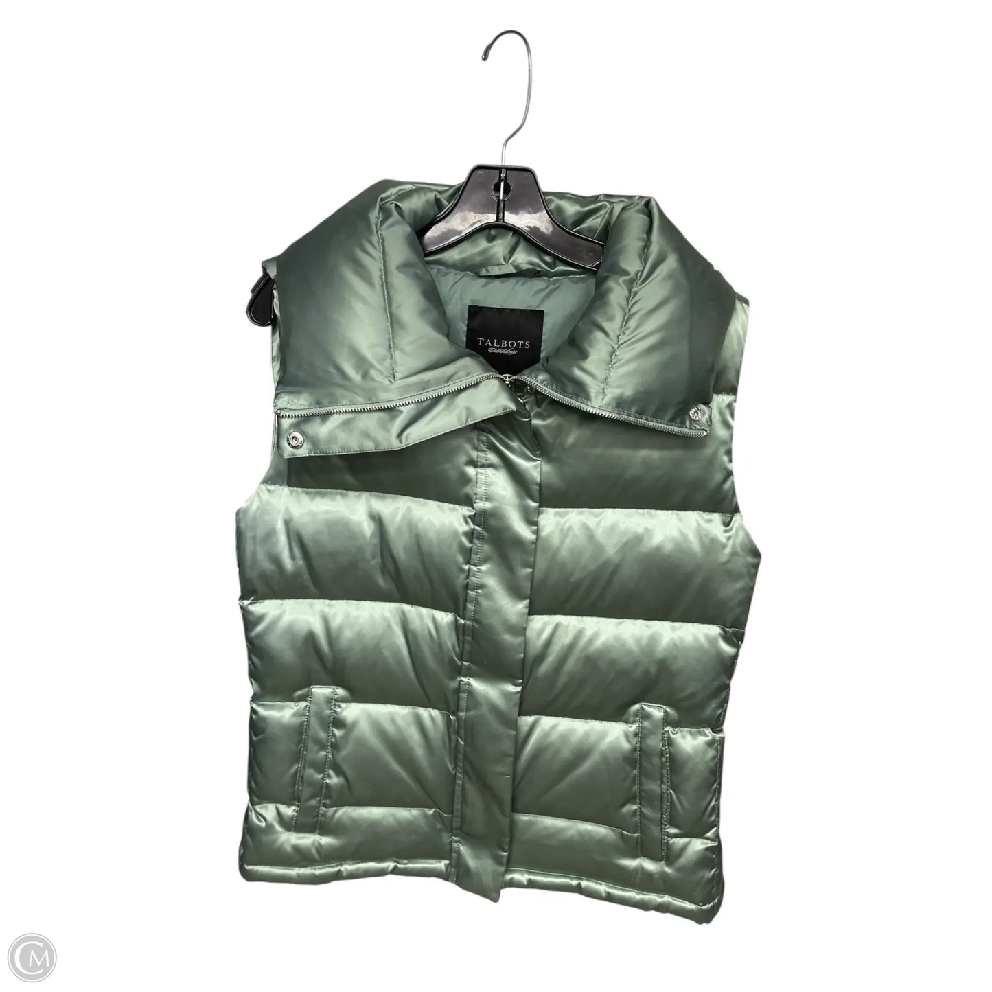 Vest Puffer & Quilted By Talbots In Green, Size: M