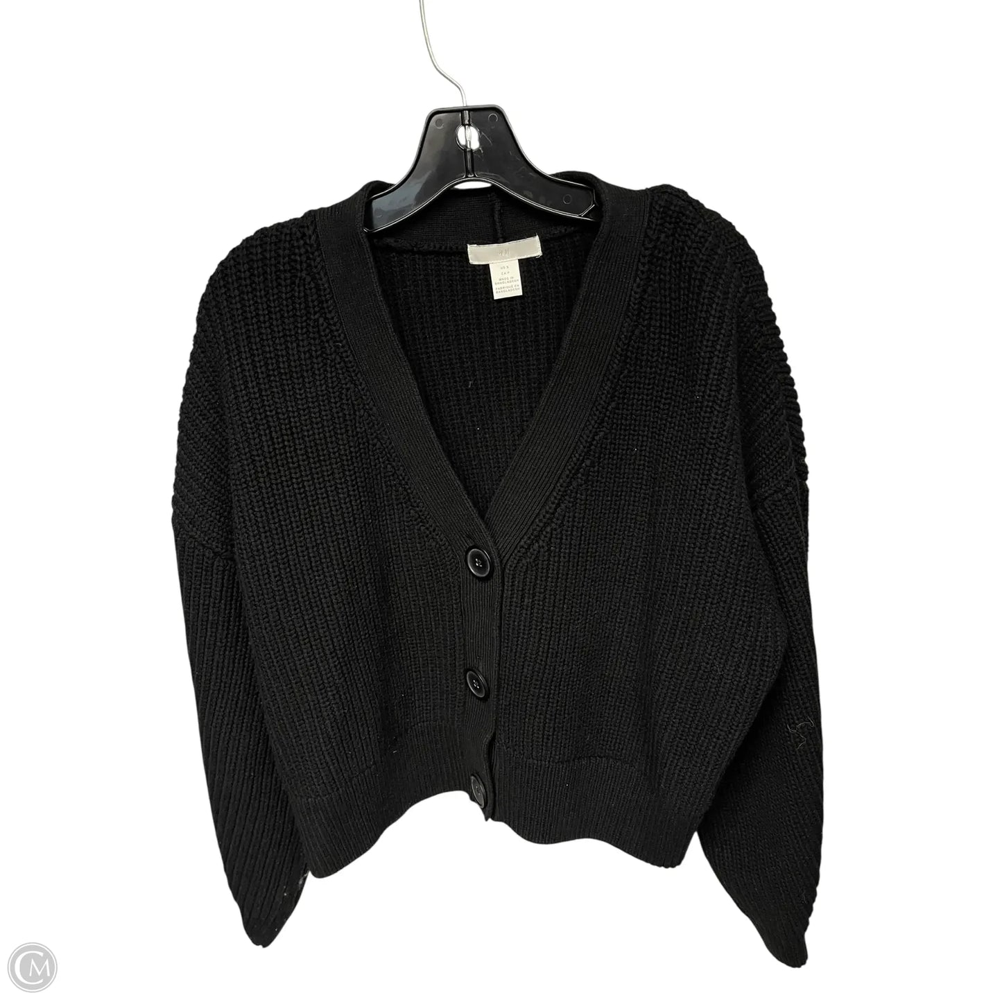 Sweater Cardigan By H&m In Black, Size: S