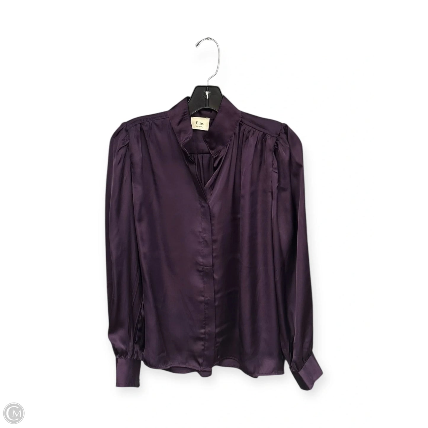 Blouse Long Sleeve By Elie Tahari In Purple, Size: Xs