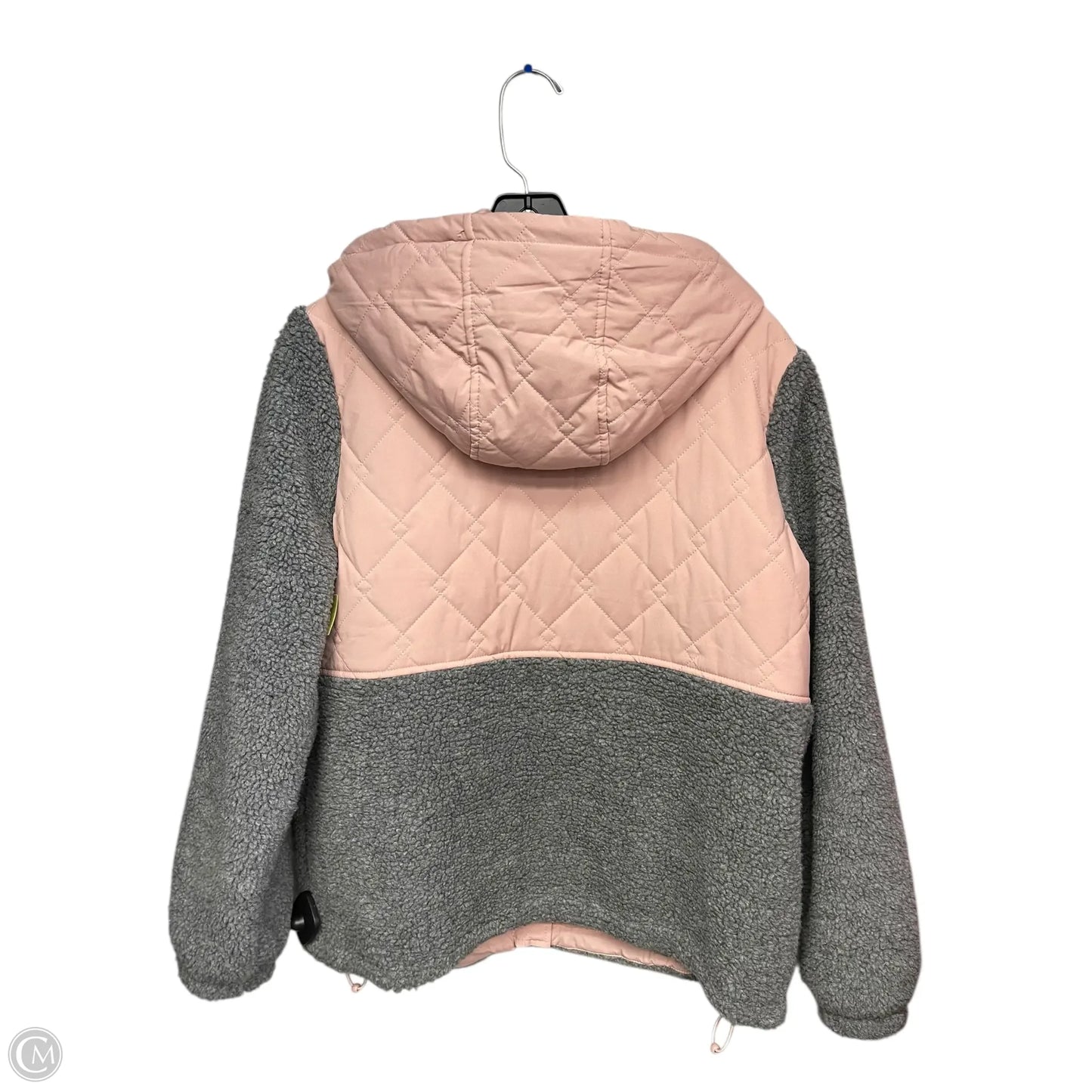 Jacket Fleece By Hurley In Grey & Pink, Size: S