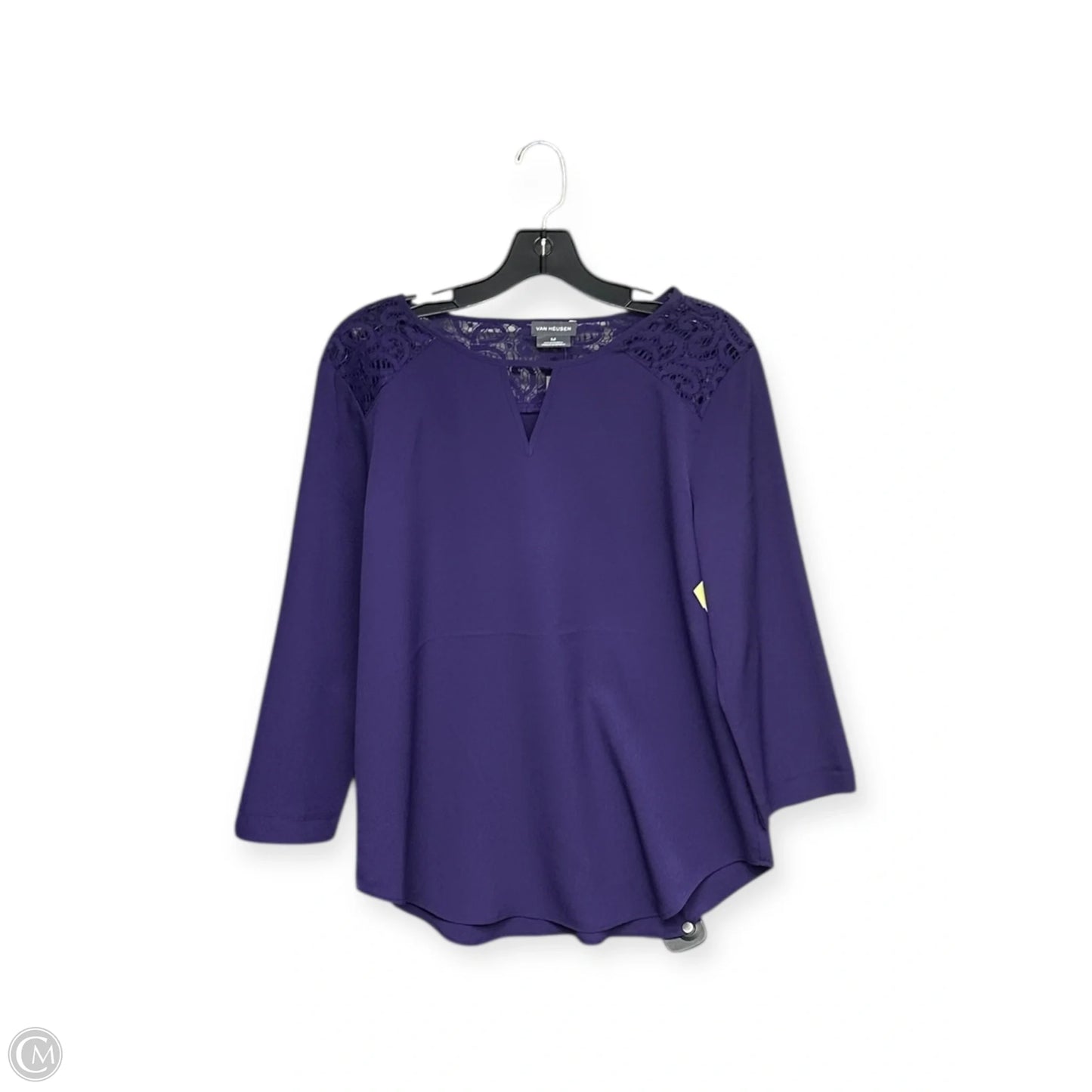 Top Long Sleeve By Van Heusen In Purple, Size: M