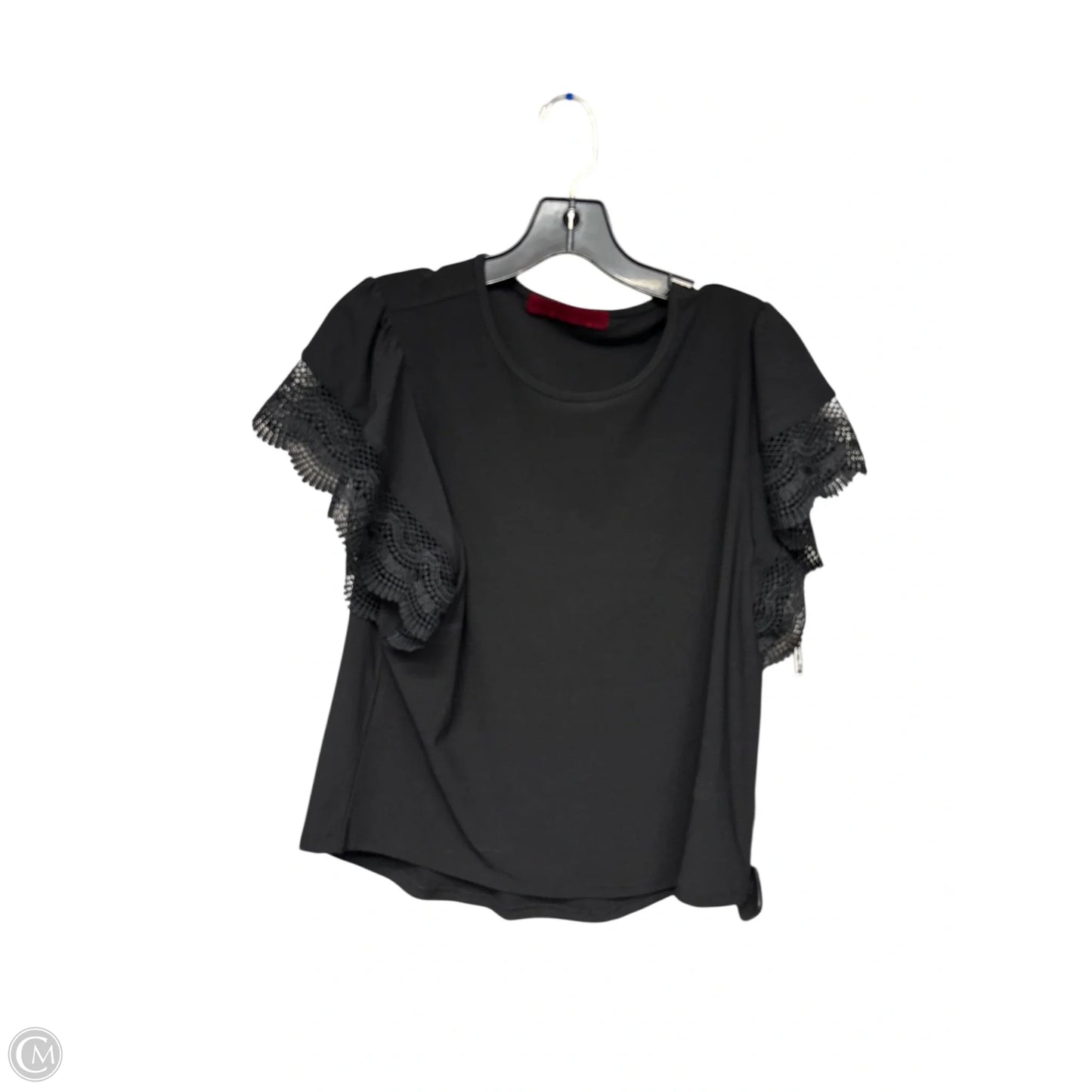 Top Short Sleeve By Love Scarlett In Black, Size: M