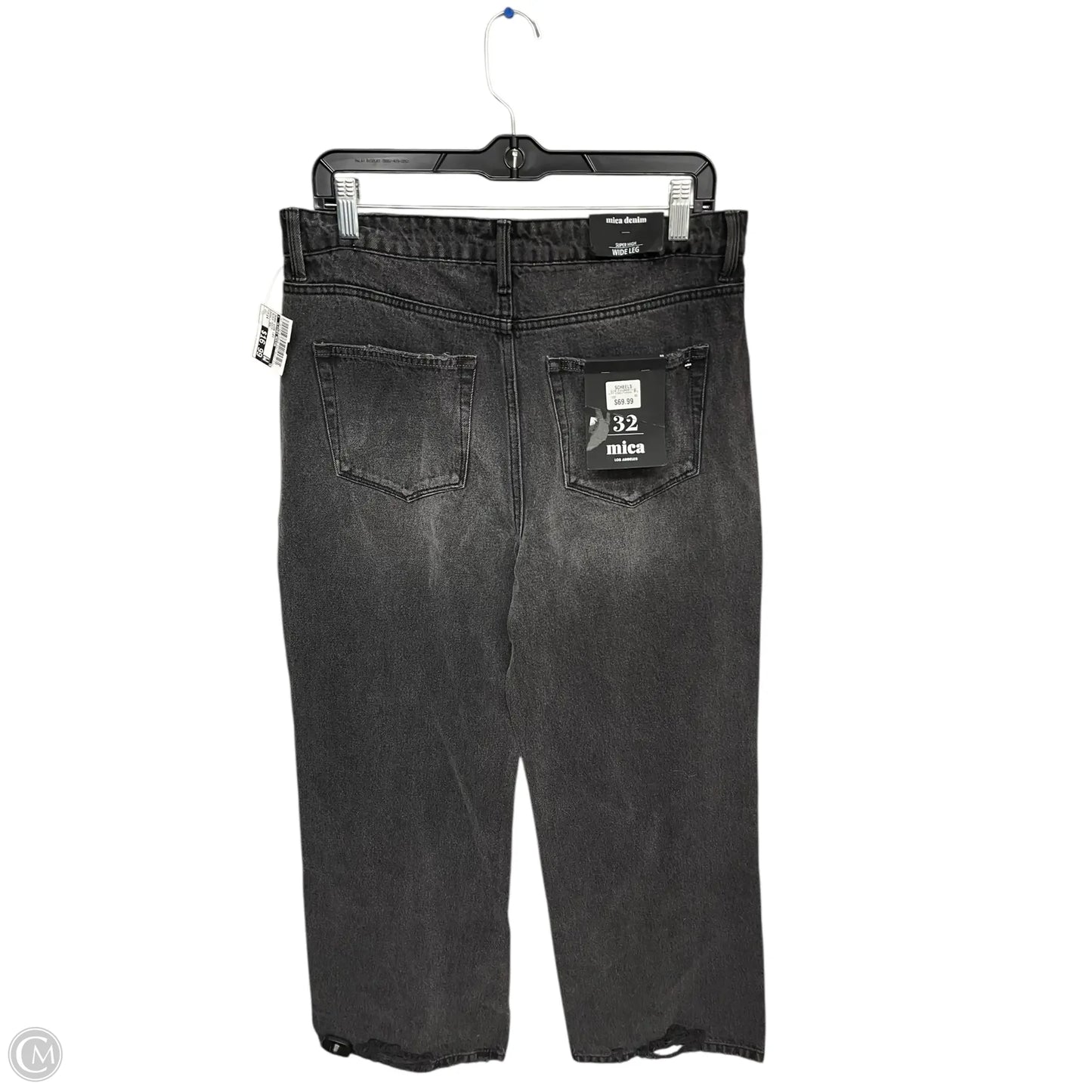 Jeans Wide Leg By Clothes Mentor In Black Denim, Size: 14