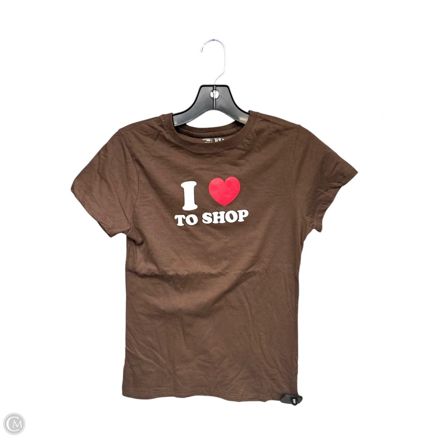 Top Short Sleeve Basic By Clothes Mentor In Brown, Size: S