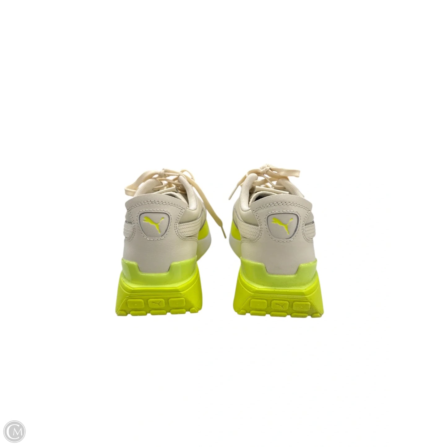 Shoes Sneakers By Puma In Green & Tan, Size: 9.5