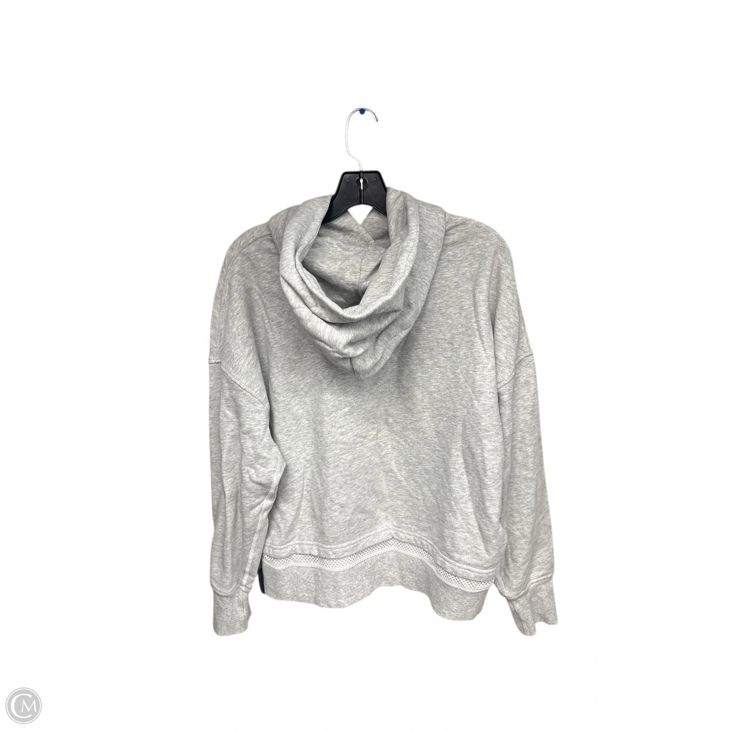 Athletic Sweatshirt Hoodie By Lululemon In Grey, Size: M