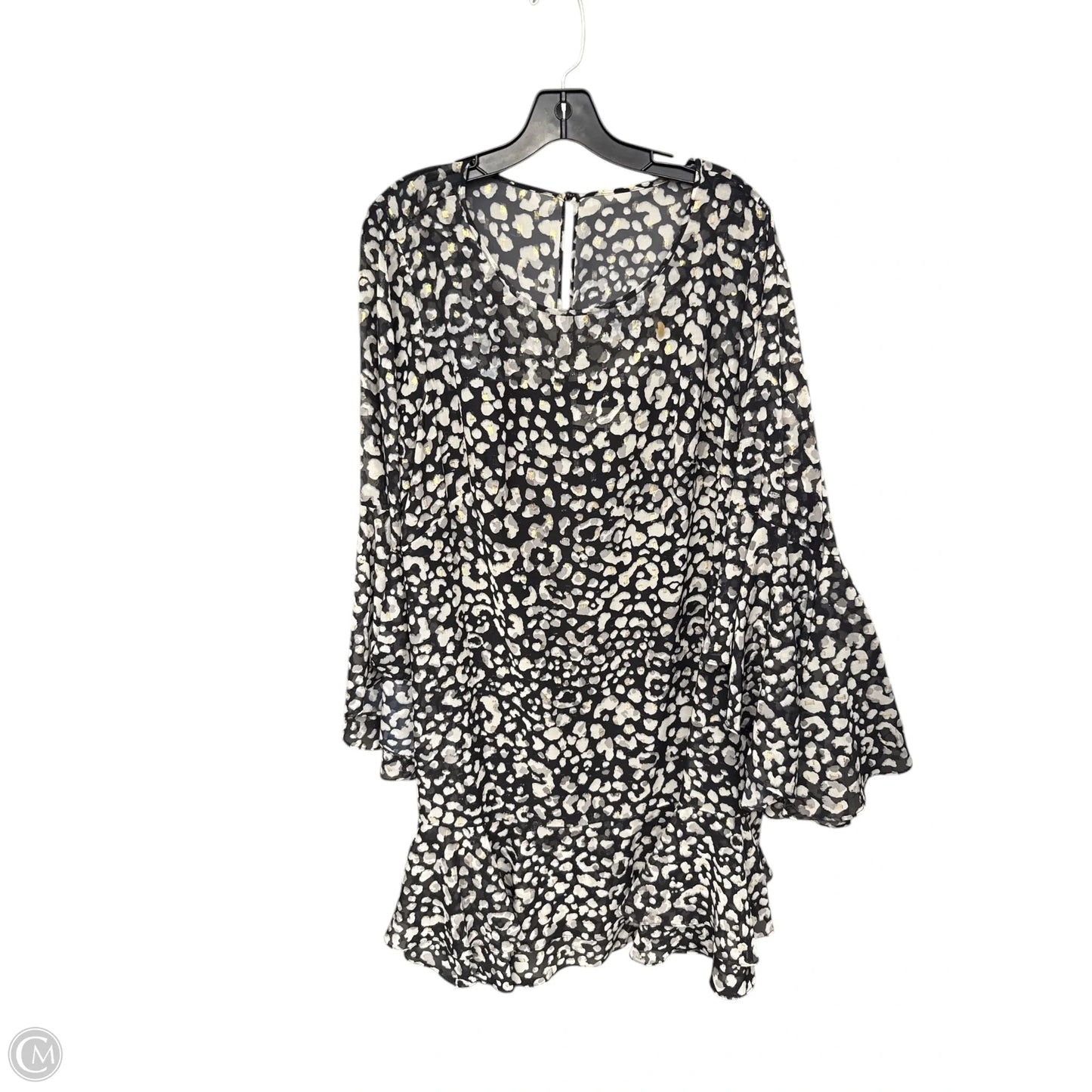 Dress Party Midi By Eliza J In Black & Cream, Size: 16