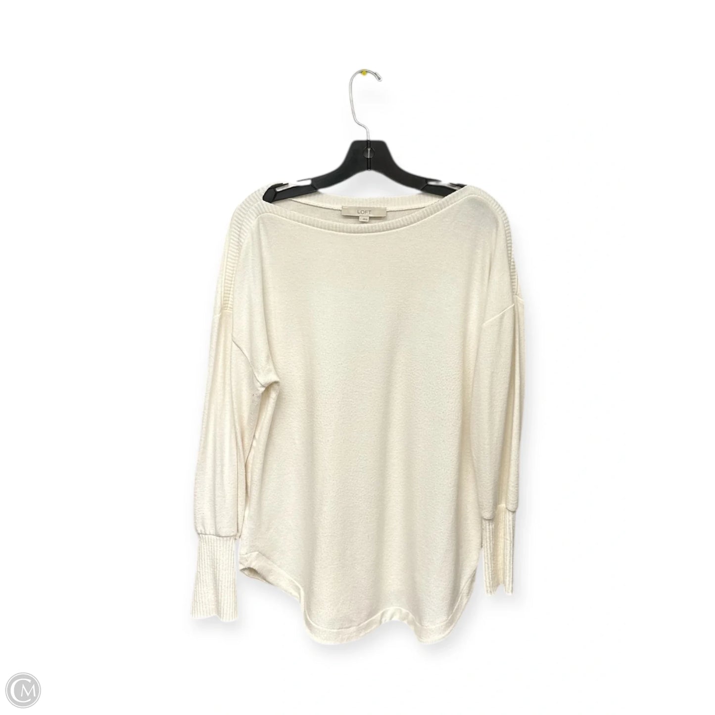 Sweater By Loft In Cream, Size: L