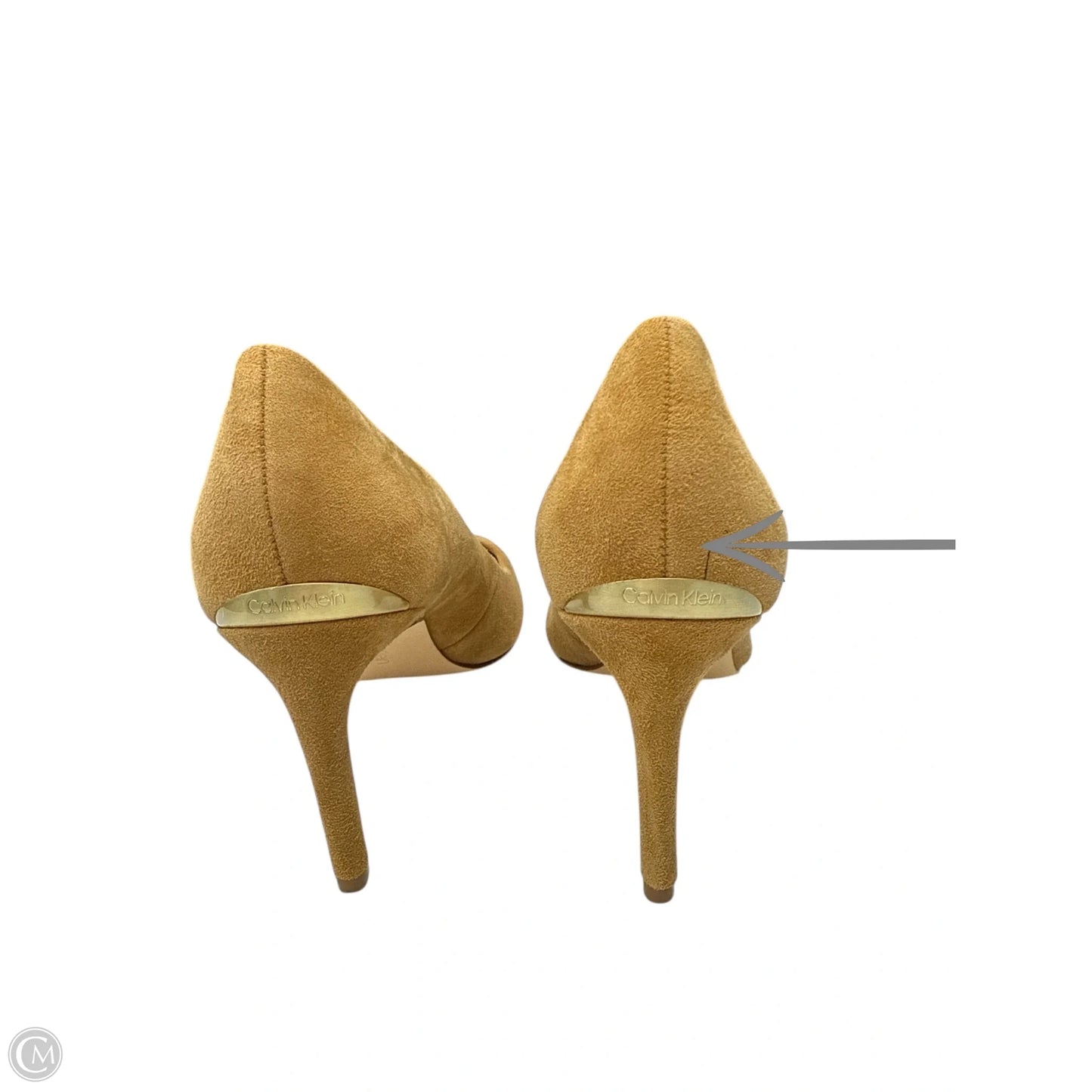 Shoes Heels Stiletto By Calvin Klein In Brown, Size: 7