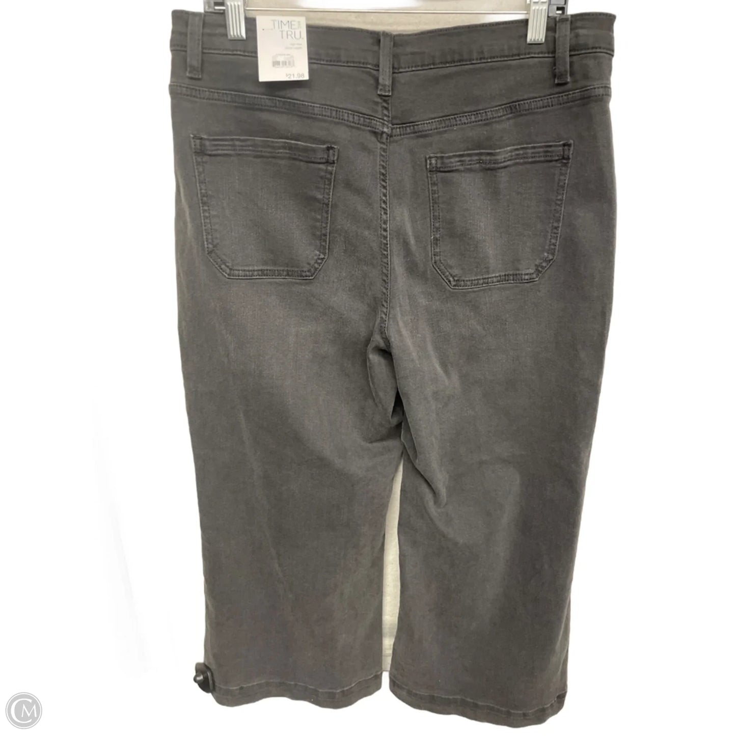 Jeans Wide Leg By Time And Tru In Black Denim, Size: 14