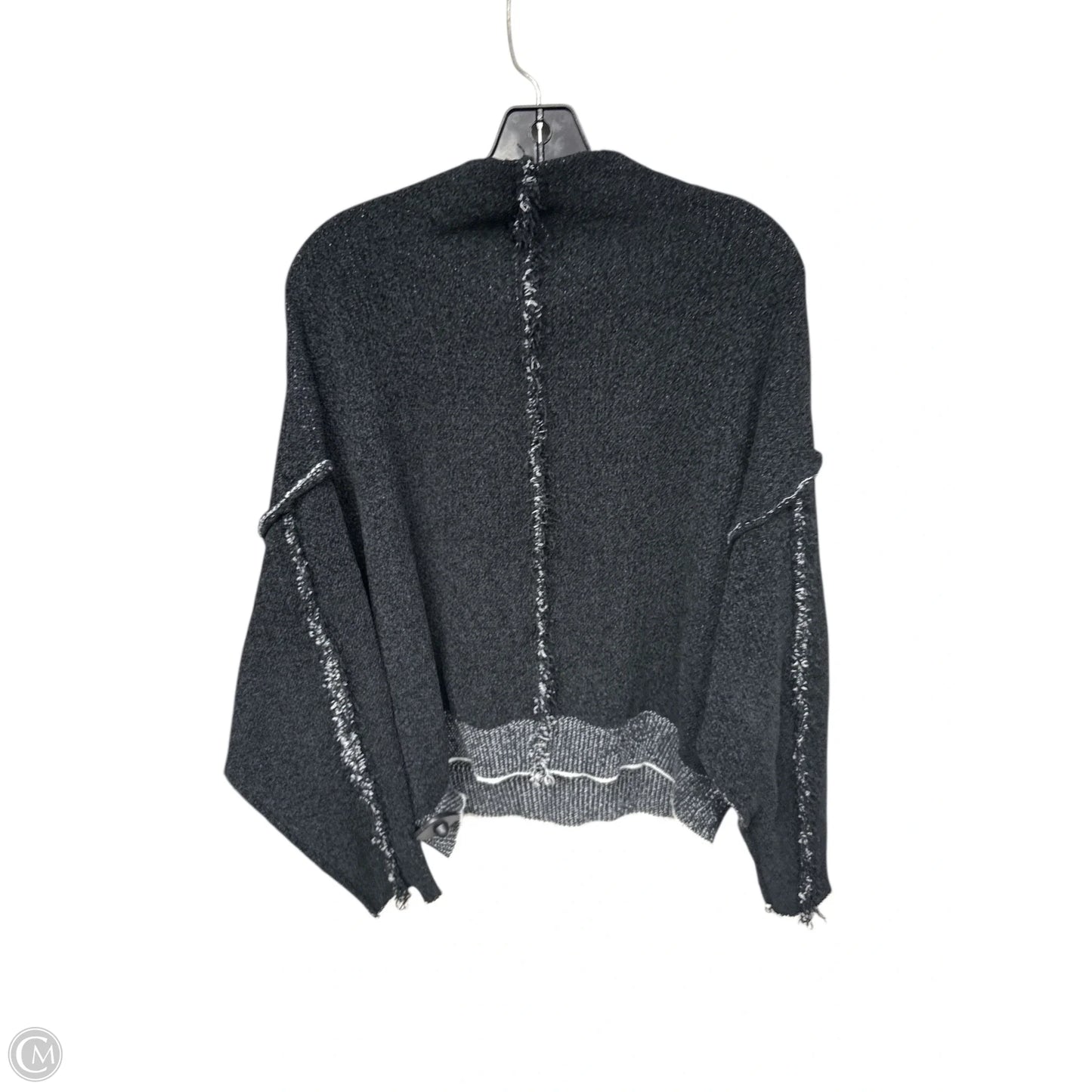 Sweater By Zenana In Black & White, Size: L