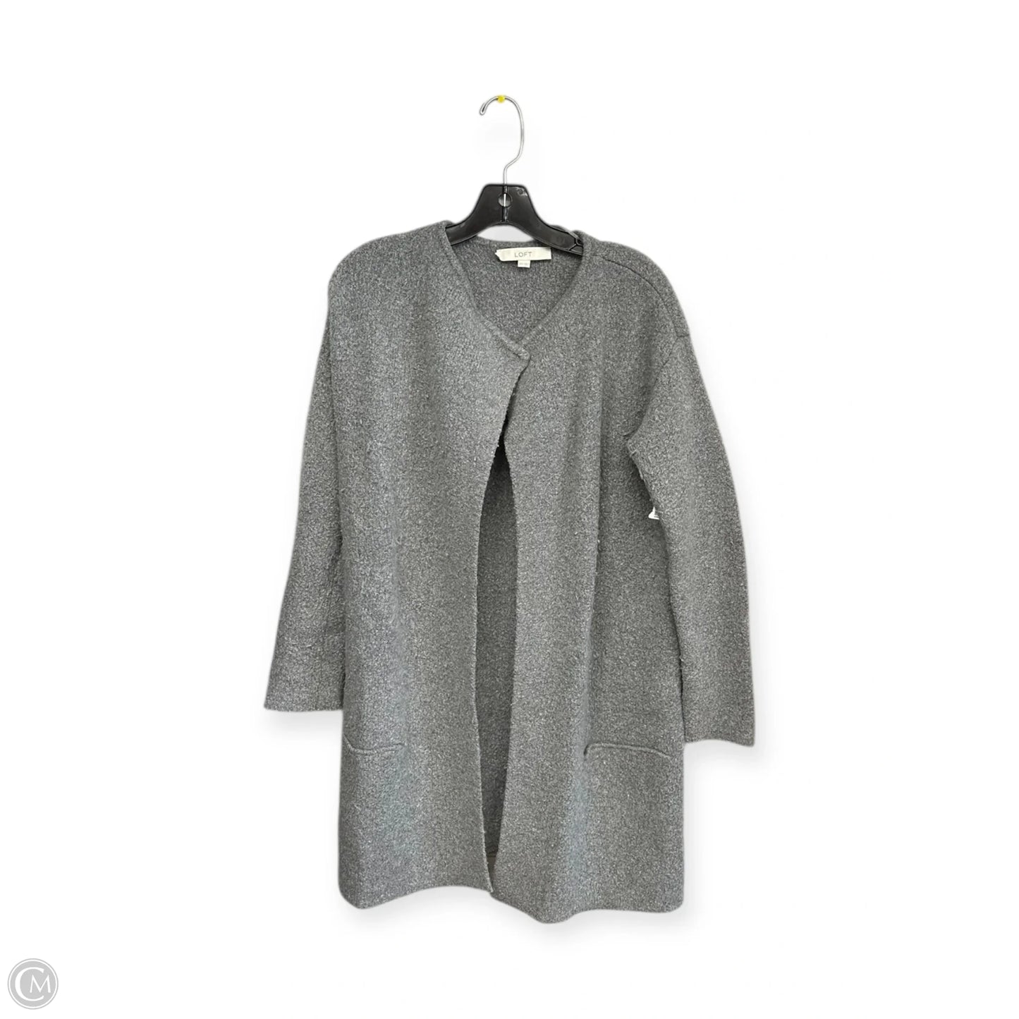 Sweater Cardigan By Loft In Grey, Size: Xs