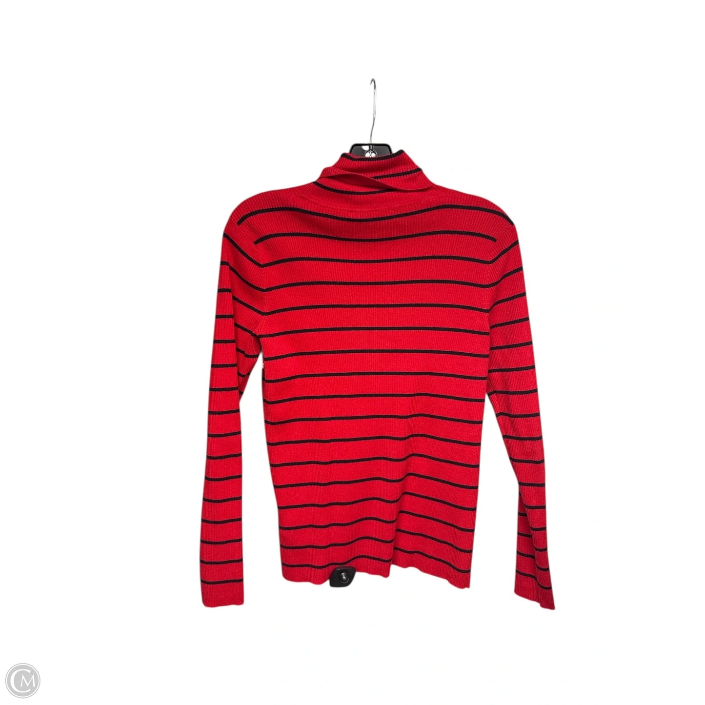 Top Long Sleeve By Lauren By Ralph Lauren In Striped Pattern, Size: L