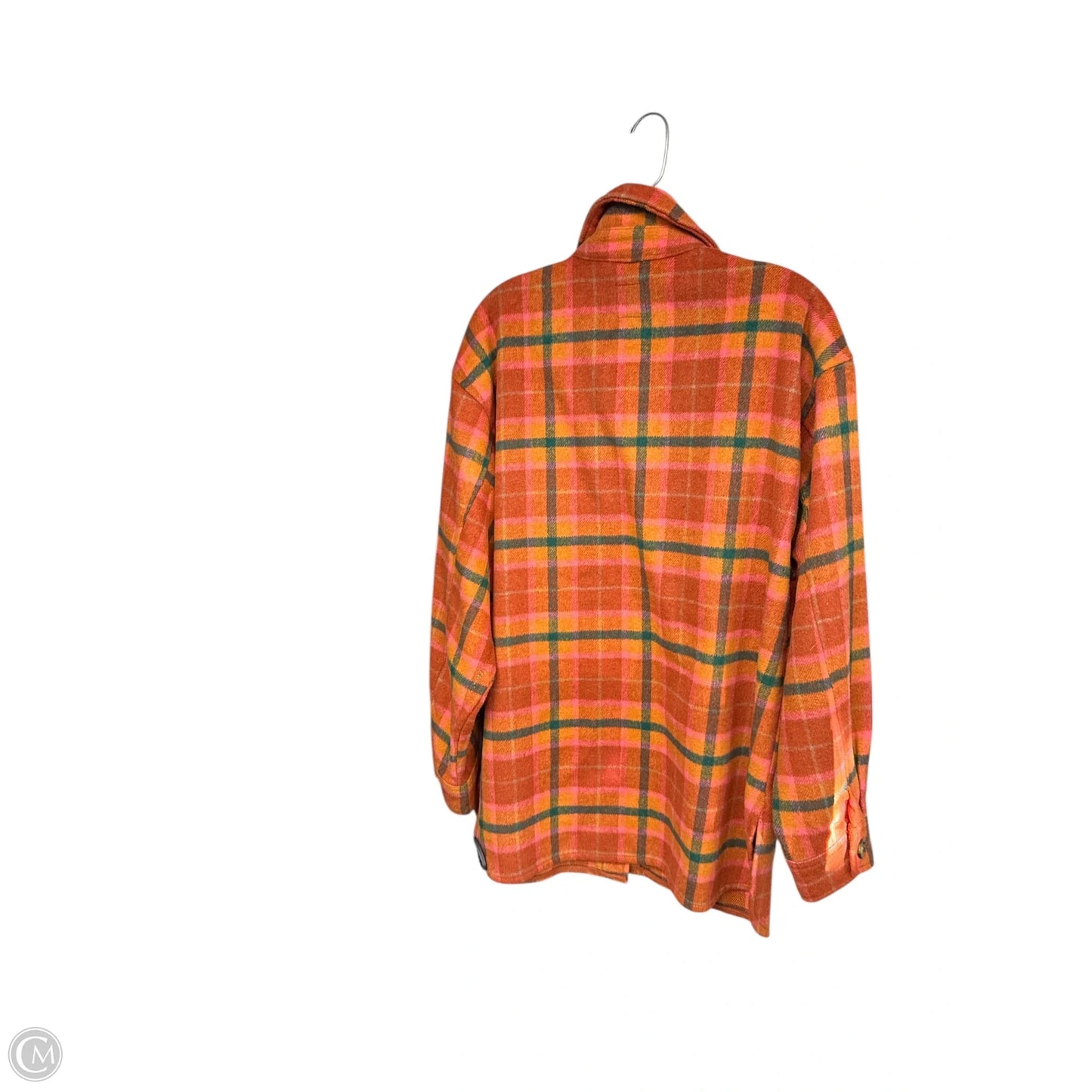 Jacket Shirt By Wild Fable In Plaid Pattern, Size: M