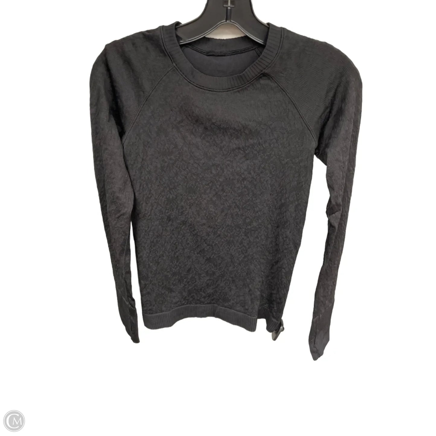Athletic Top Long Sleeve Crewneck By Lululemon In Black, Size: M