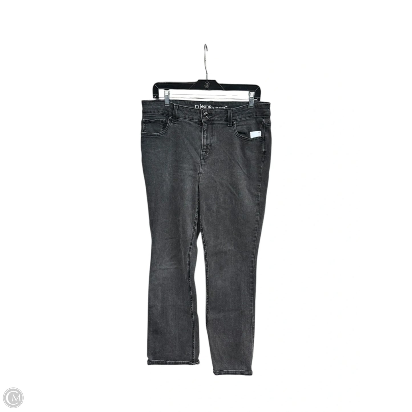 Jeans Straight By Maurices In Black Denim, Size: 14