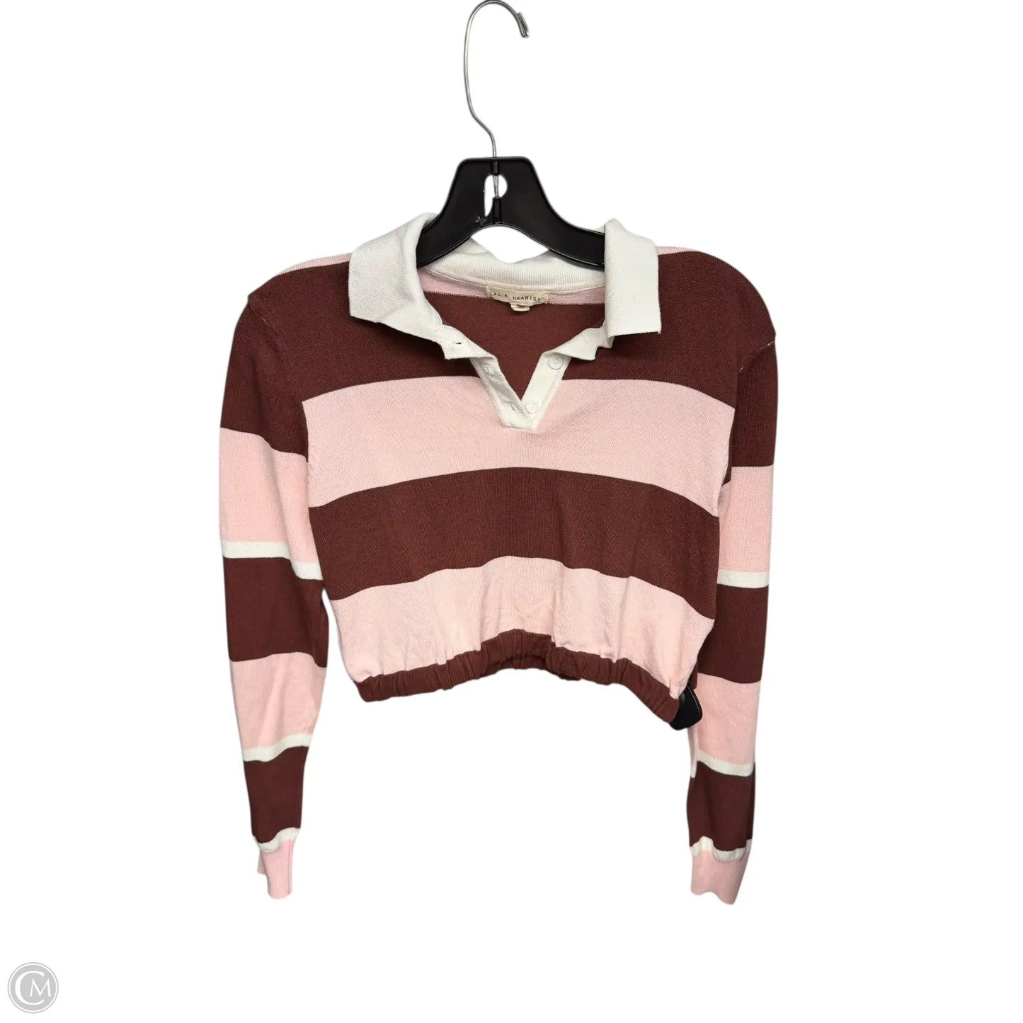 Top Long Sleeve By La Hearts In Striped Pattern, Size: Xs