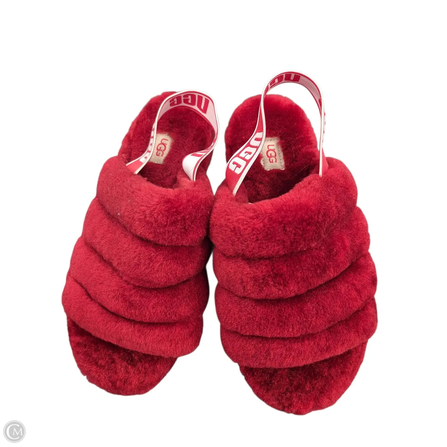 Slippers Designer By Ugg In Red, Size: 8