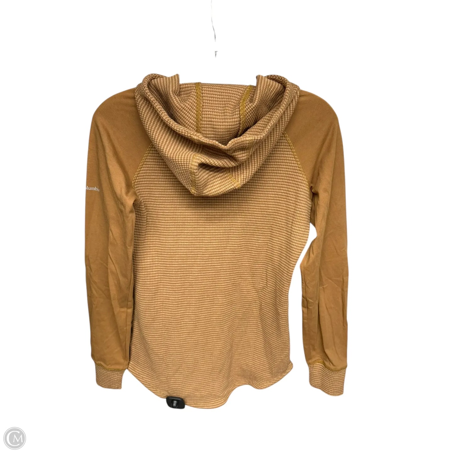 Athletic Top Long Sleeve Hoodie By Columbia In Brown, Size: S