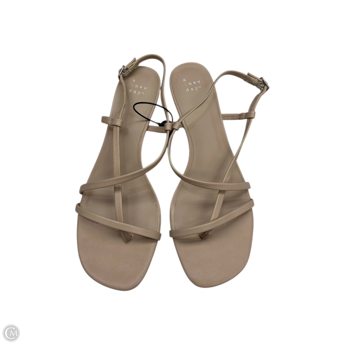 Sandals Heels Kitten By A New Day In Tan, Size: 10