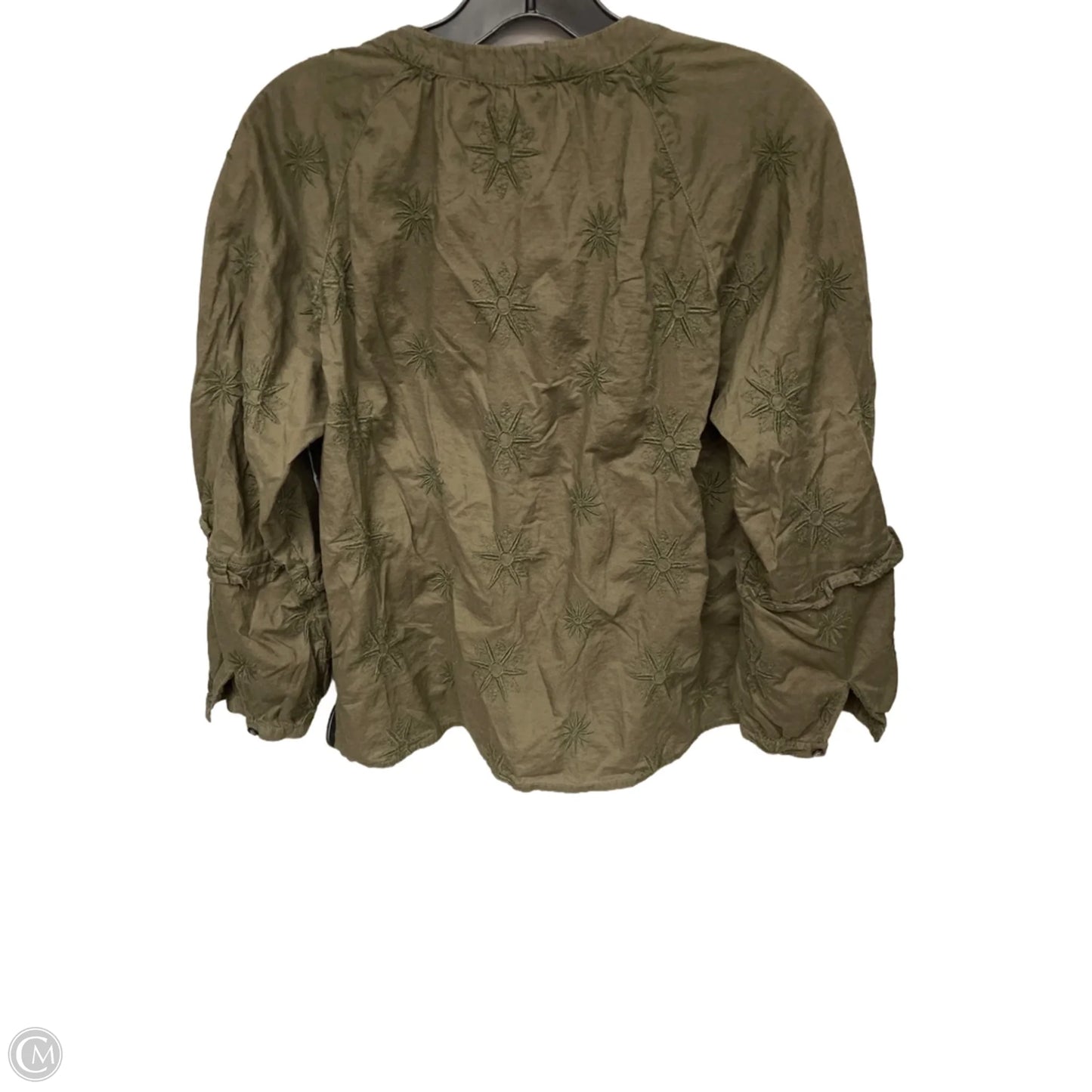 Top Long Sleeve By Madewell In Green, Size: M