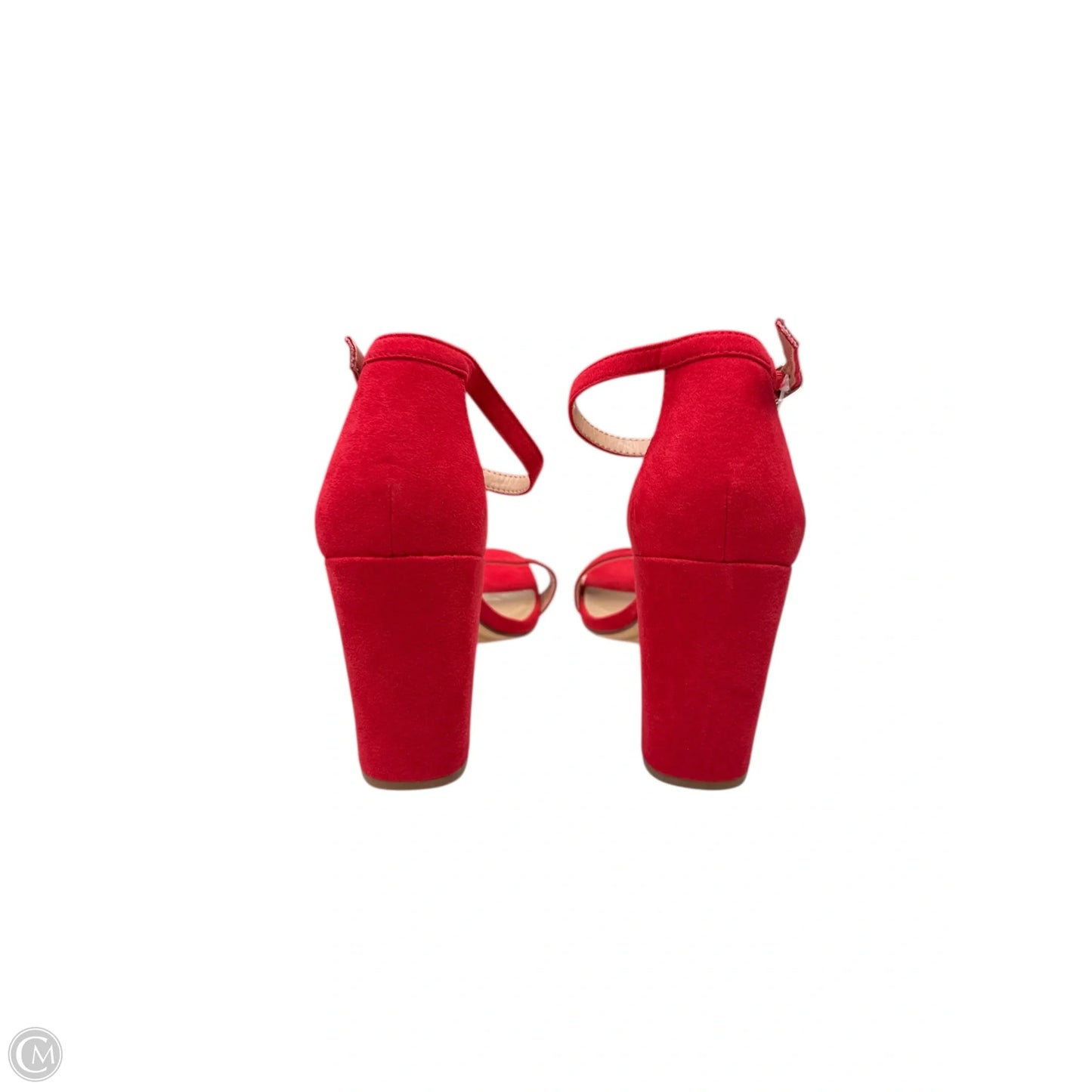 Shoes Heels Block By A New Day In Red, Size: 8