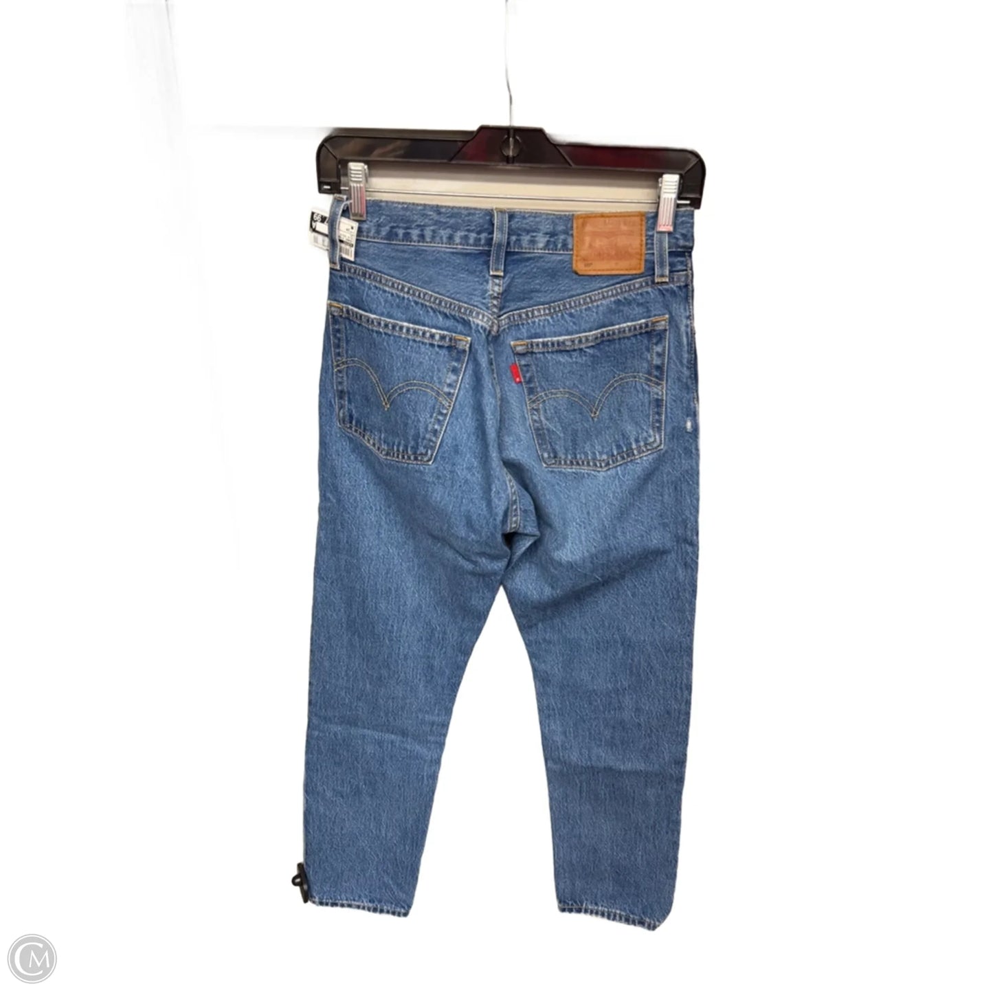 Jeans Straight By Levis In Blue Denim, Size: 24