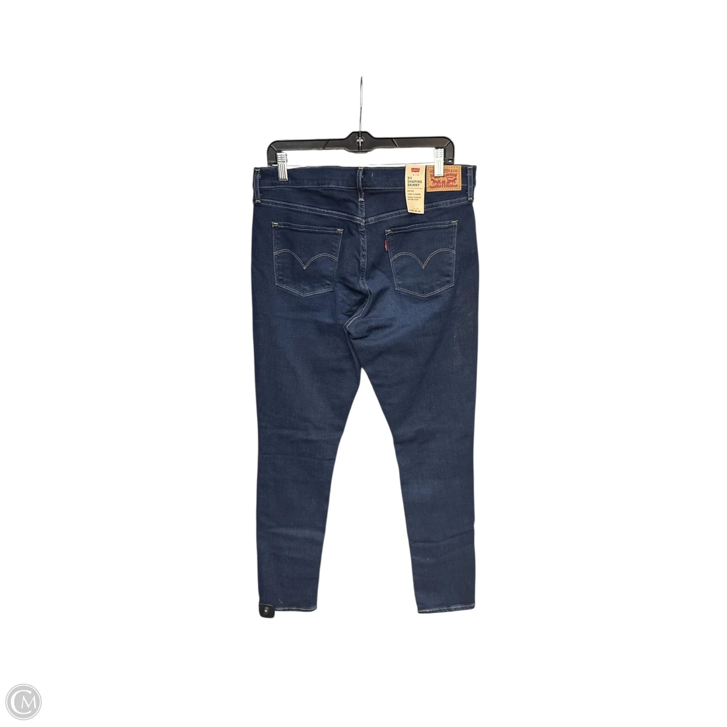 Jeans Skinny By Levis In Blue Denim, Size: 12