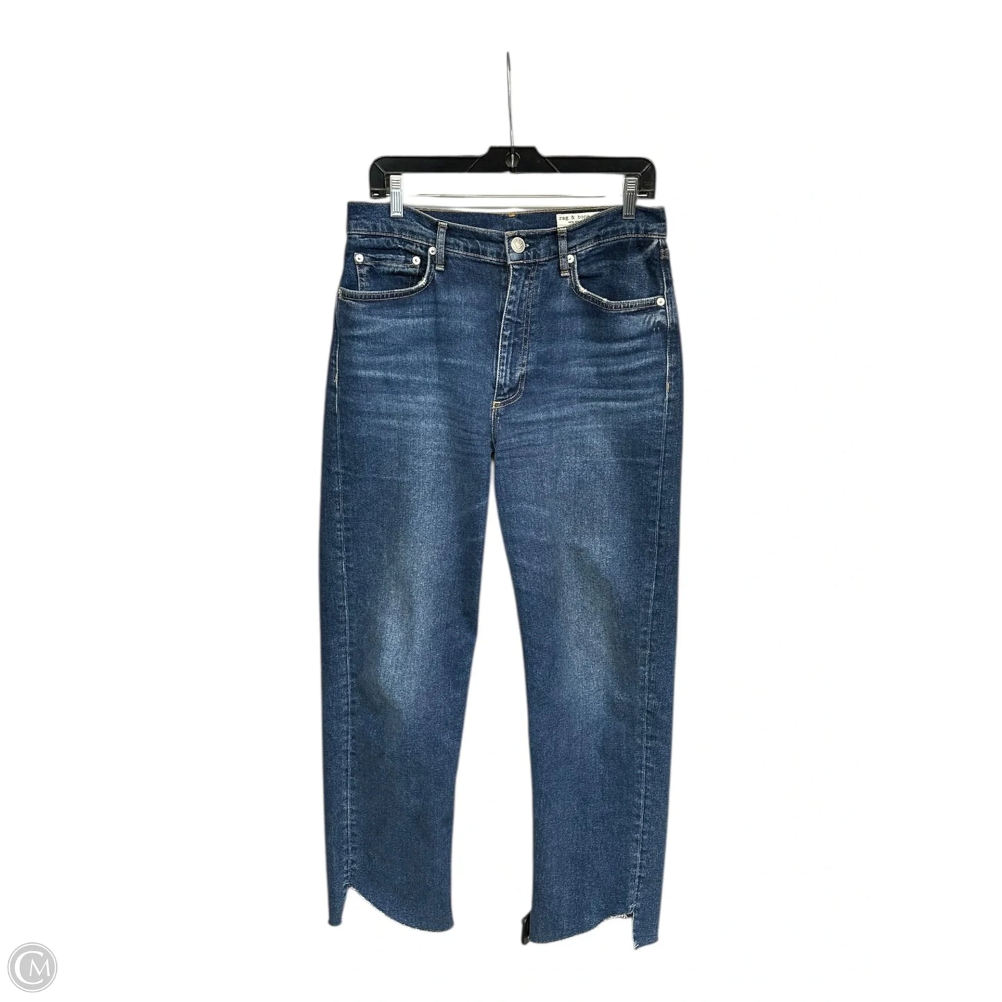 Jeans Straight By Rag And Bone In Blue Denim, Size: 28