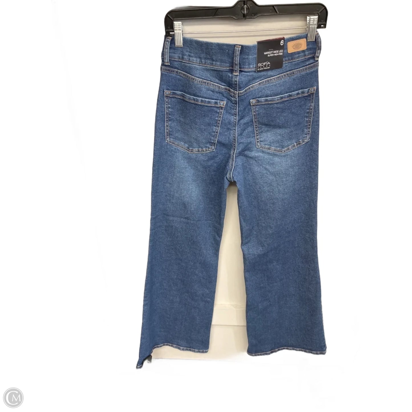 Jeans Wide Leg By Sofia By Sofia Vergara In Blue Denim, Size: 6