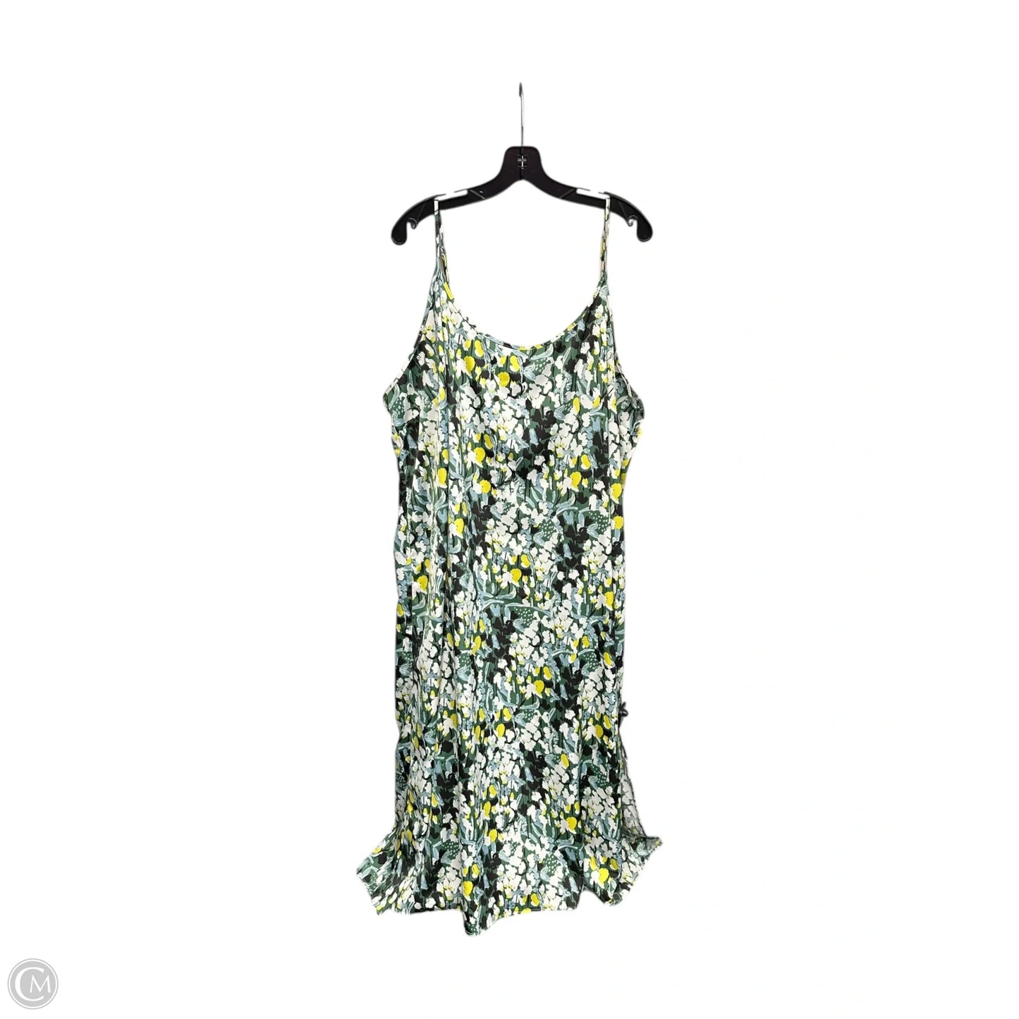 Dress Casual Maxi By Eloquii In Green & Yellow, Size: 22