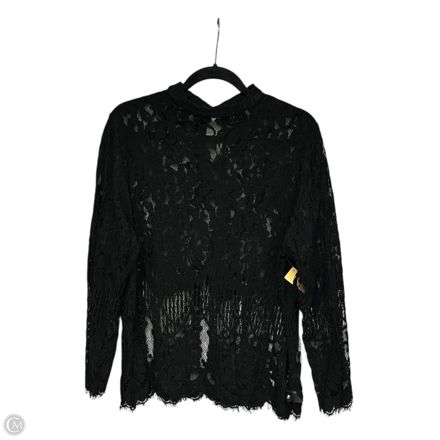 Blouse Long Sleeve By Shein In Black, Size: 2x