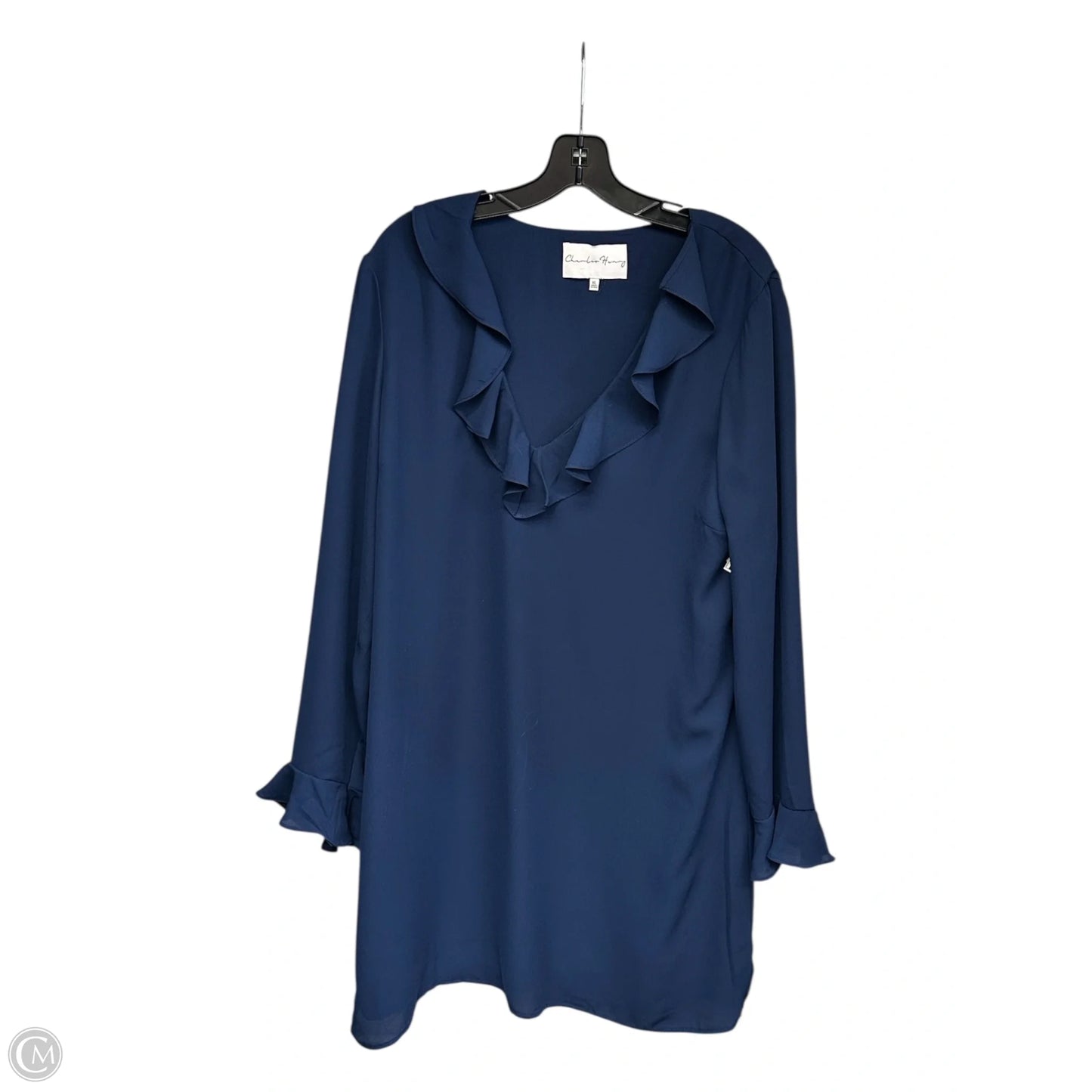 Dress Party Midi By Clothes Mentor In Blue, Size: Xl