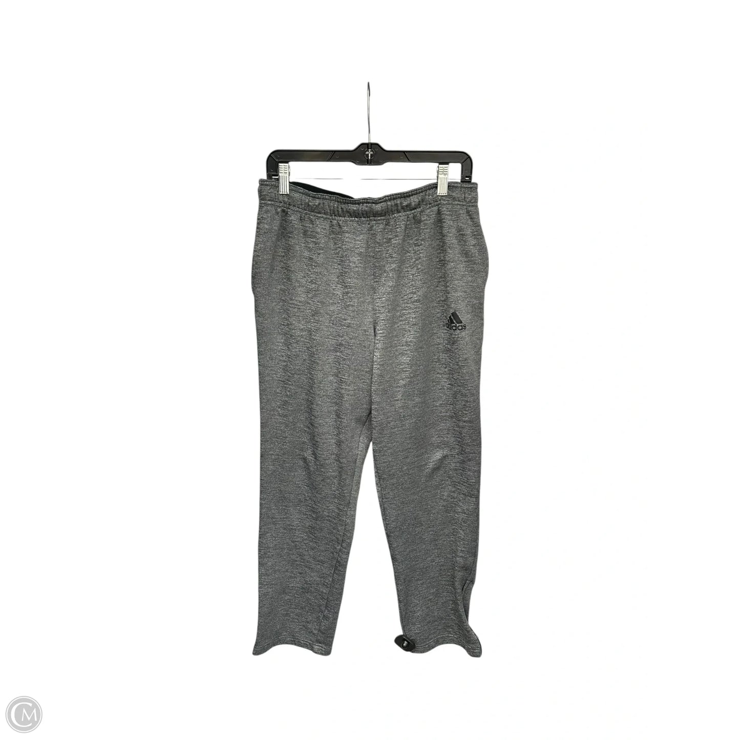 Athletic Pants By Adidas In Grey, Size: L