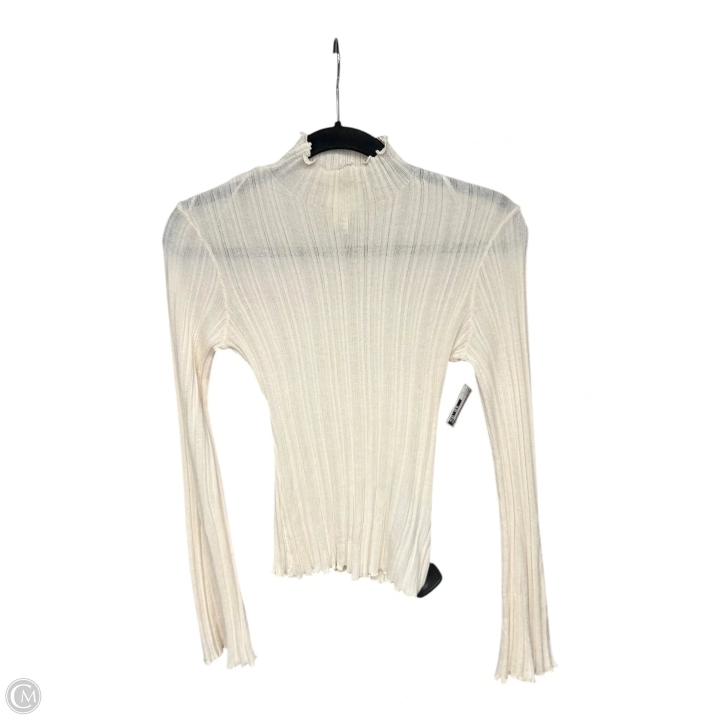 Top Long Sleeve By H&m In Cream, Size: M