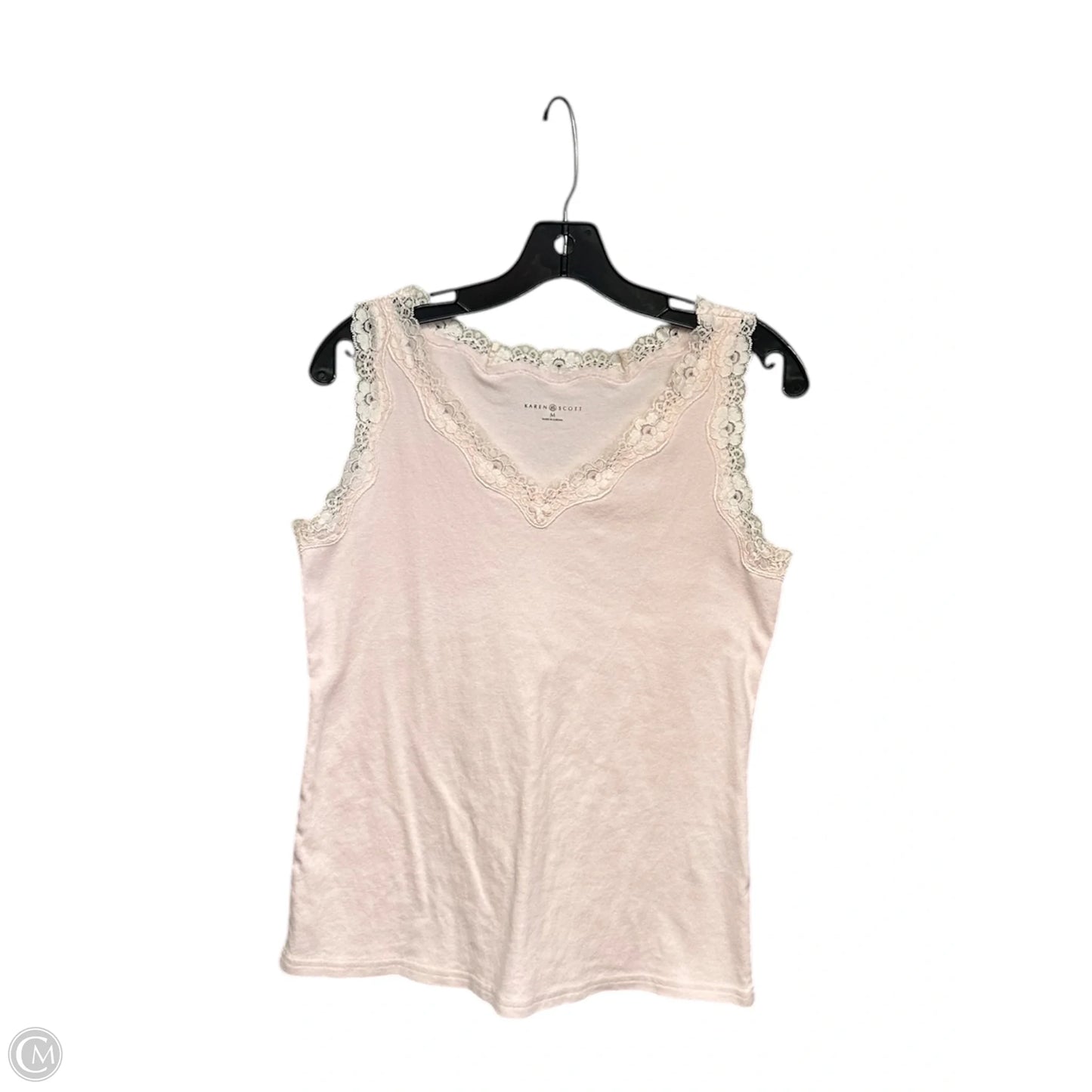 Top Cami By Karen Scott In Pink, Size: M