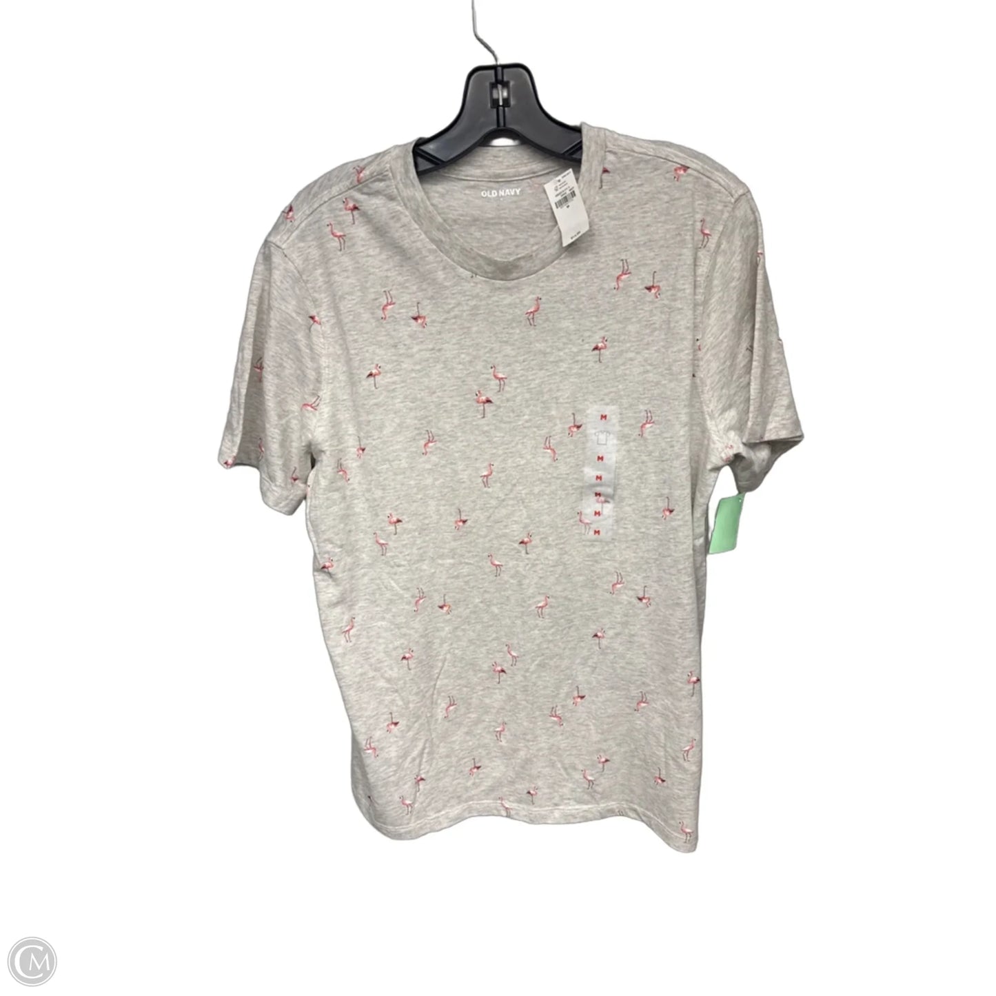 Top Short Sleeve Basic By Old Navy In Grey & Pink, Size: M