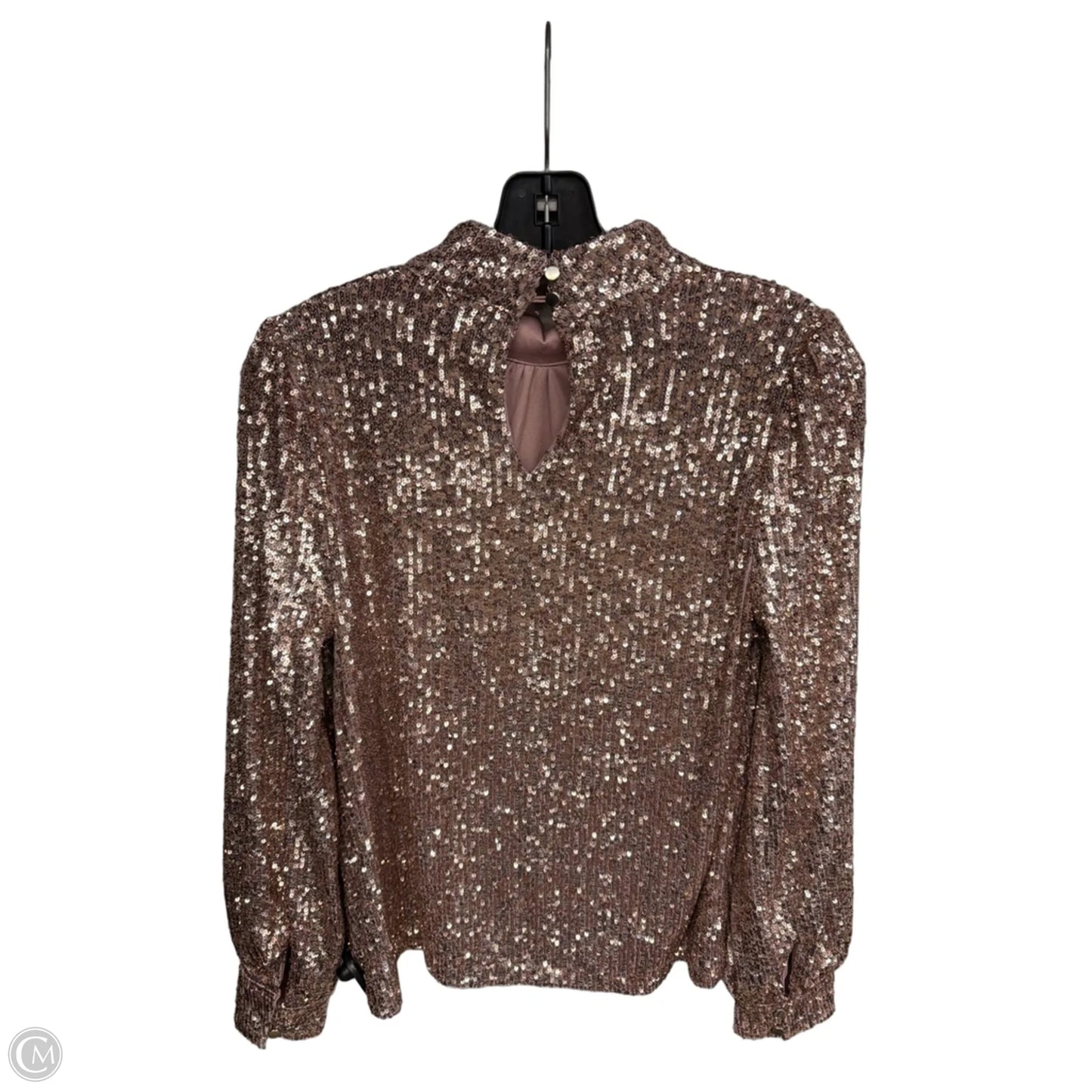 Blouse 3/4 Sleeve By Cable And Gauge In Rose Gold, Size: S