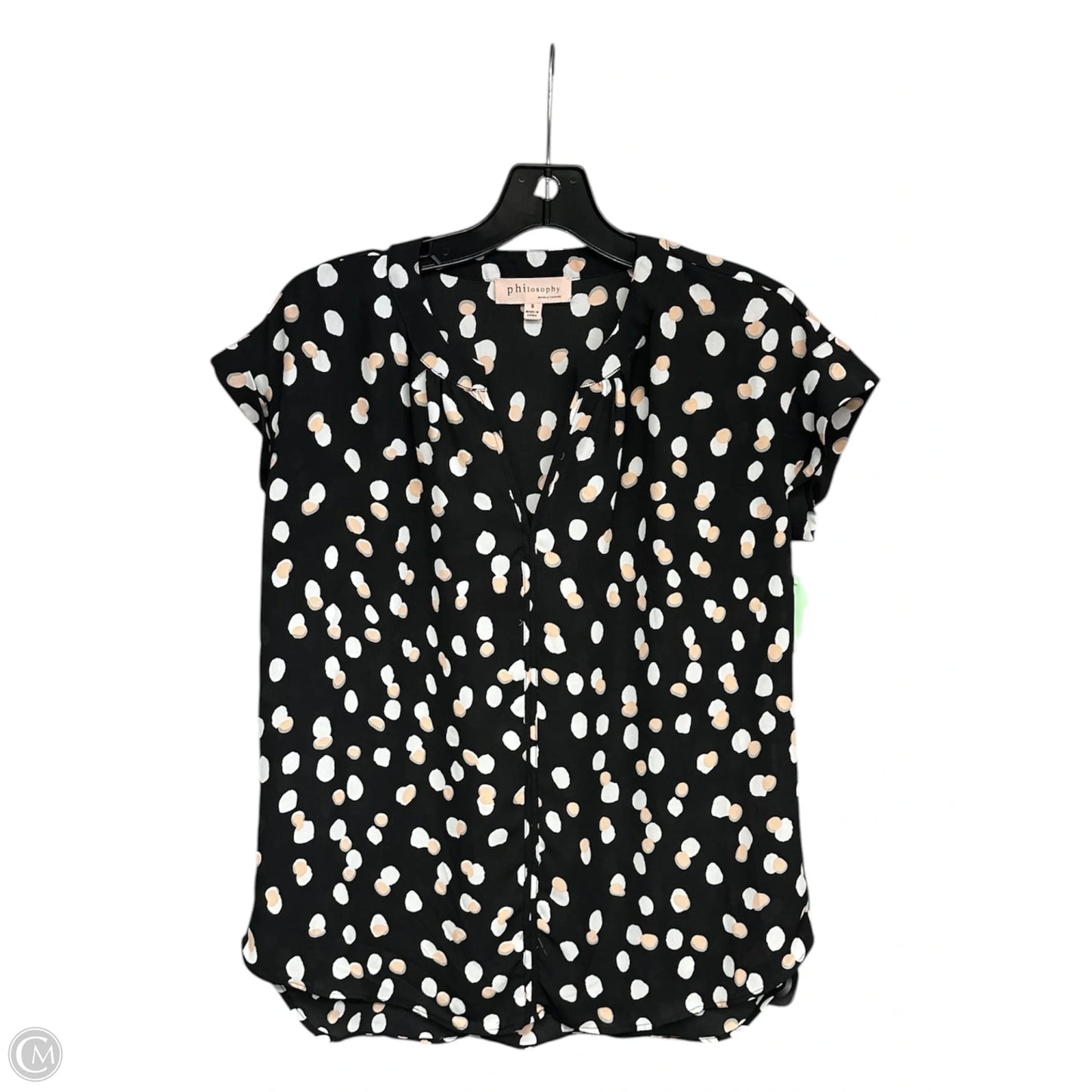 Top Sleeveless By Philosophy In Polkadot Pattern, Size: S
