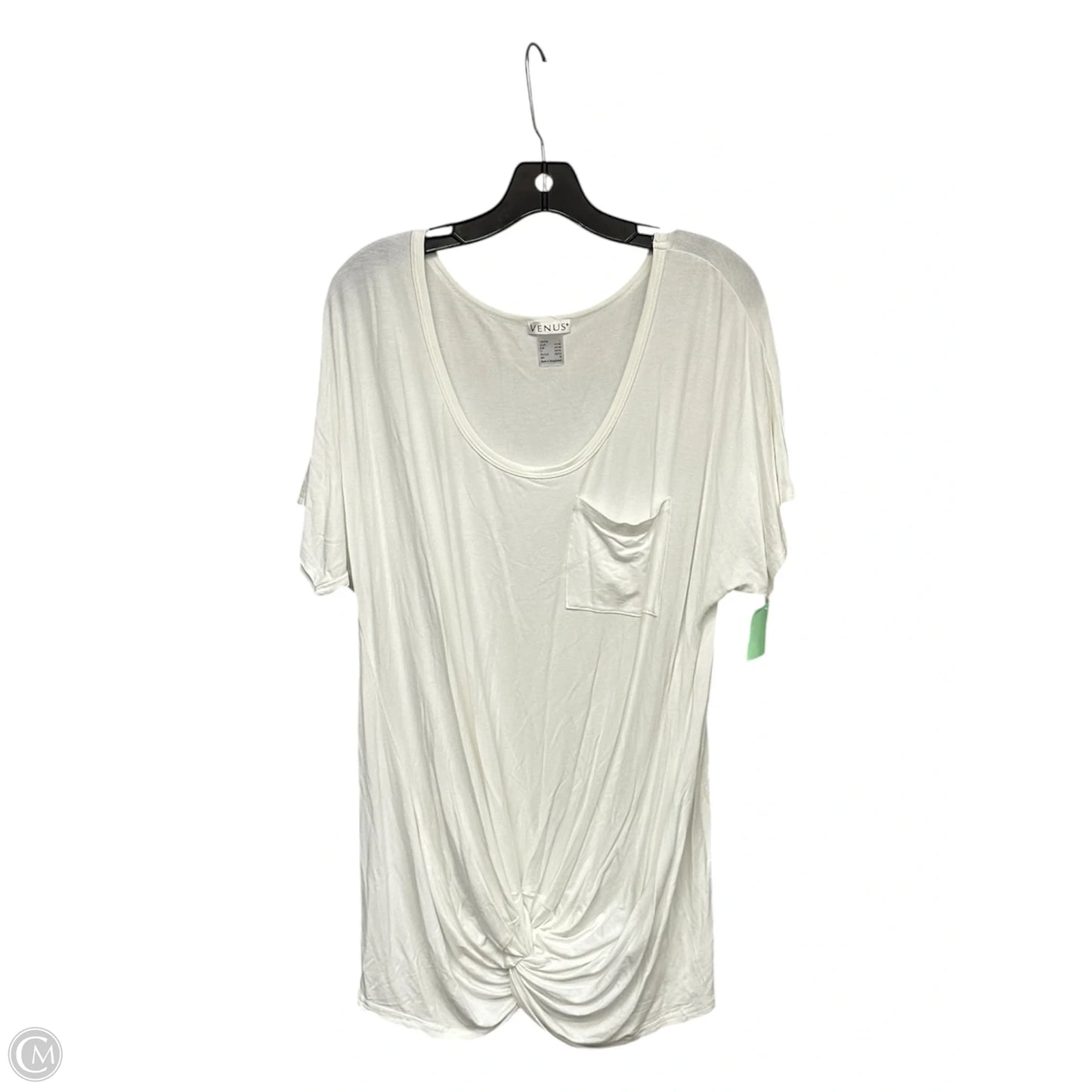 Tunic Short Sleeve By Venus In White, Size: L