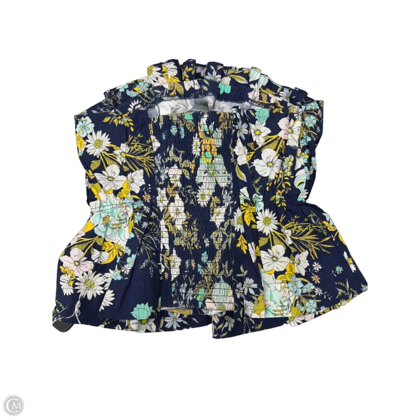 Top Sleeveless By Anthropologie In Blue & Yellow, Size: M