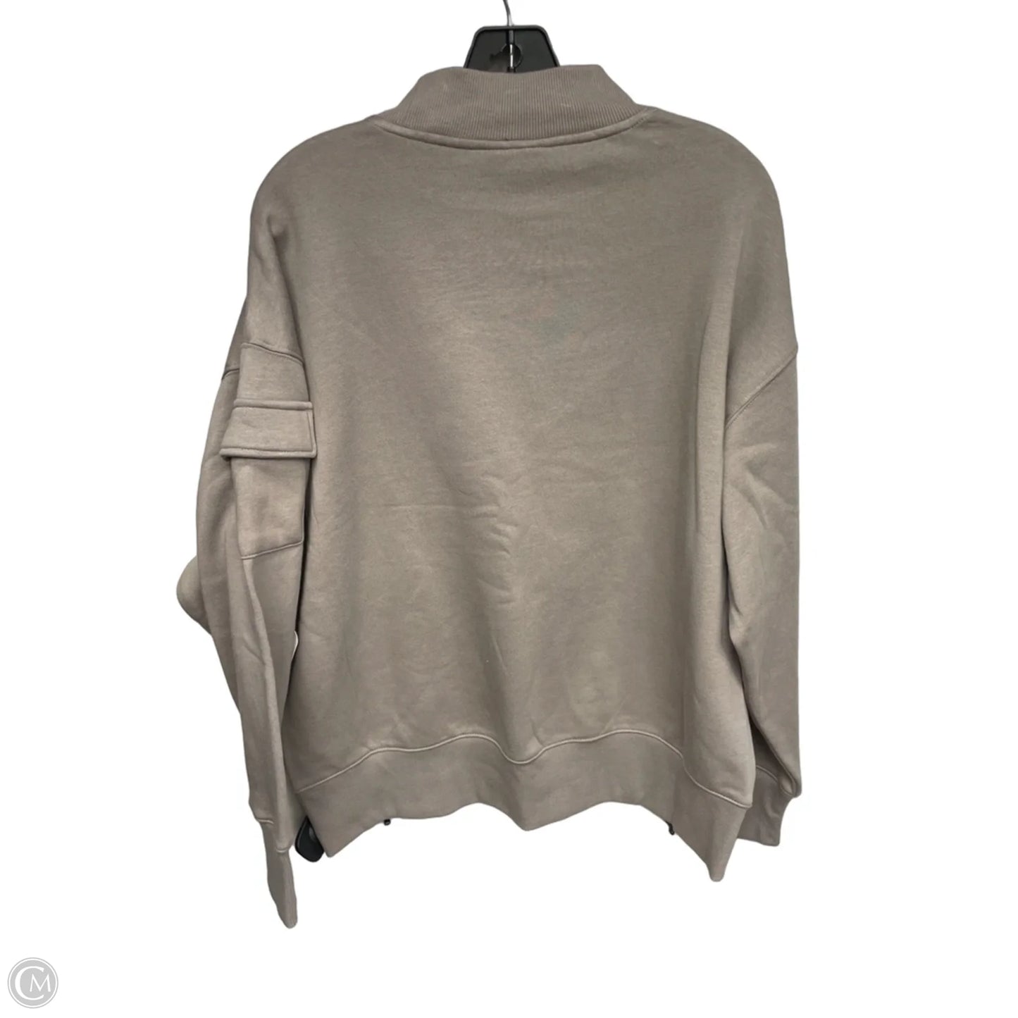 Athletic Sweatshirt Collar By Reebok In Brown, Size: M