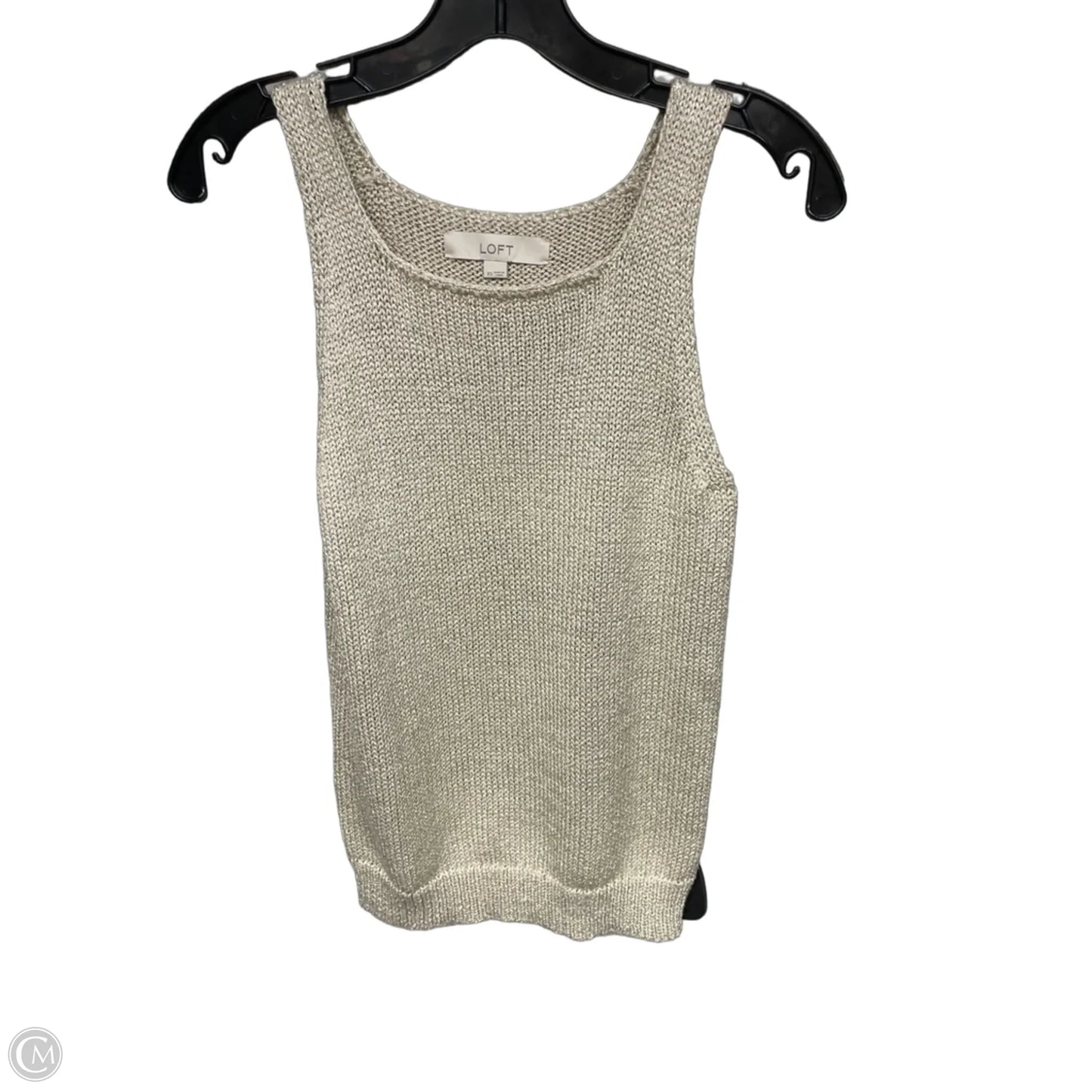 Top Sleeveless By Loft In Gold, Size: Xs