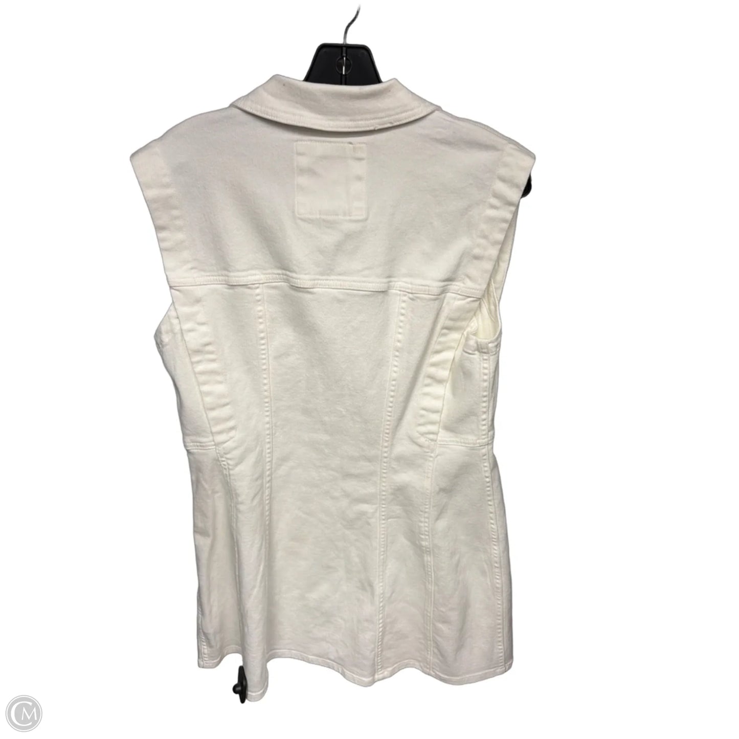 Dress Casual Midi By Michael By Michael Kors In White Denim, Size: L