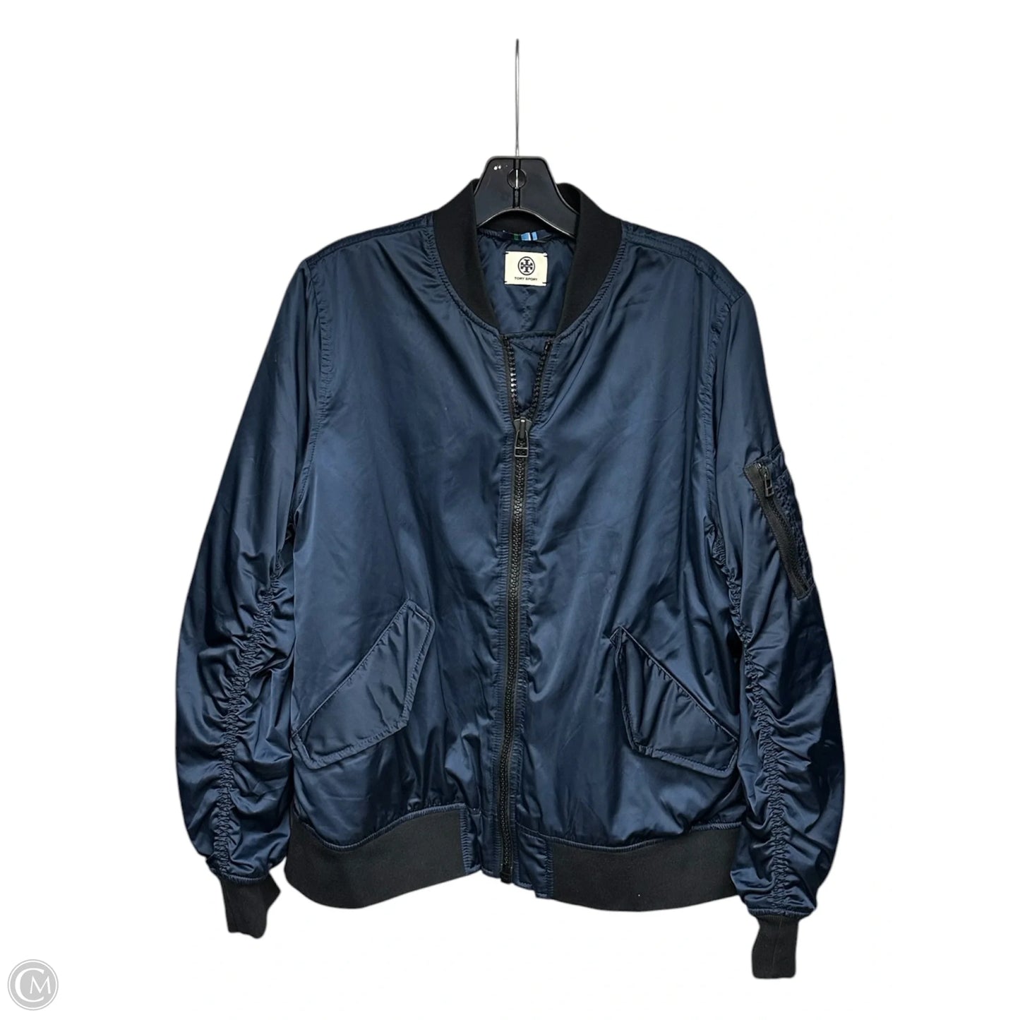 Jacket Designer By Tory Burch In Blue, Size: Xs