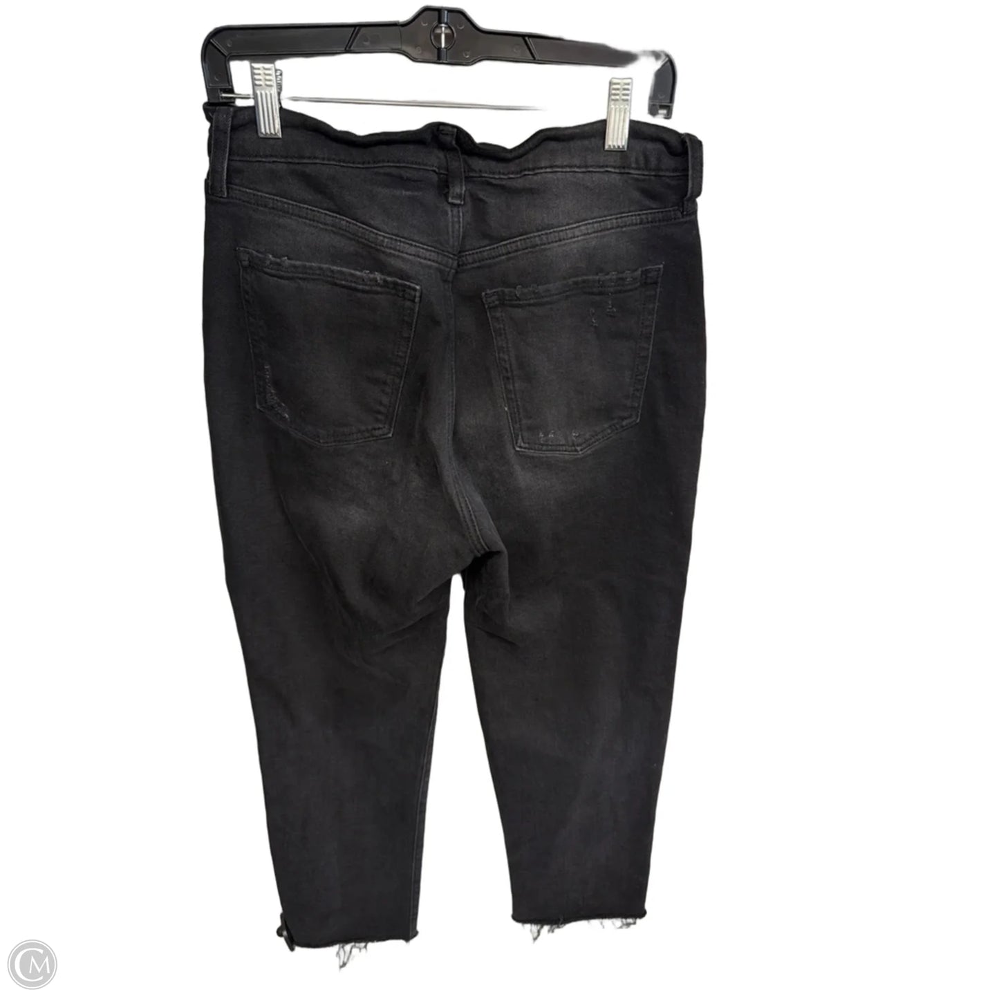 Jeans Straight By Old Navy In Black Denim, Size: 8