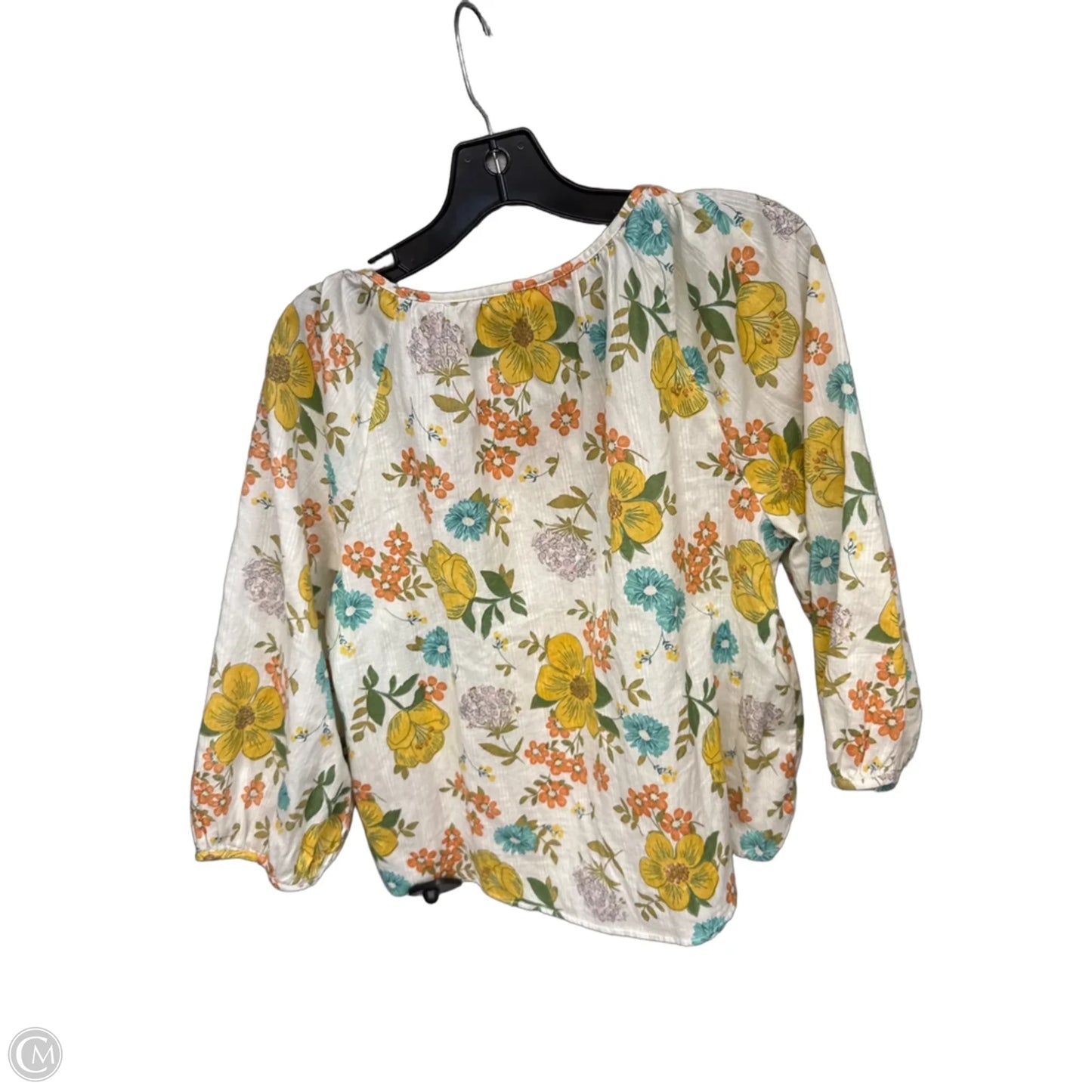 Tunic 3/4 Sleeve By Ana In Floral Print, Size: S